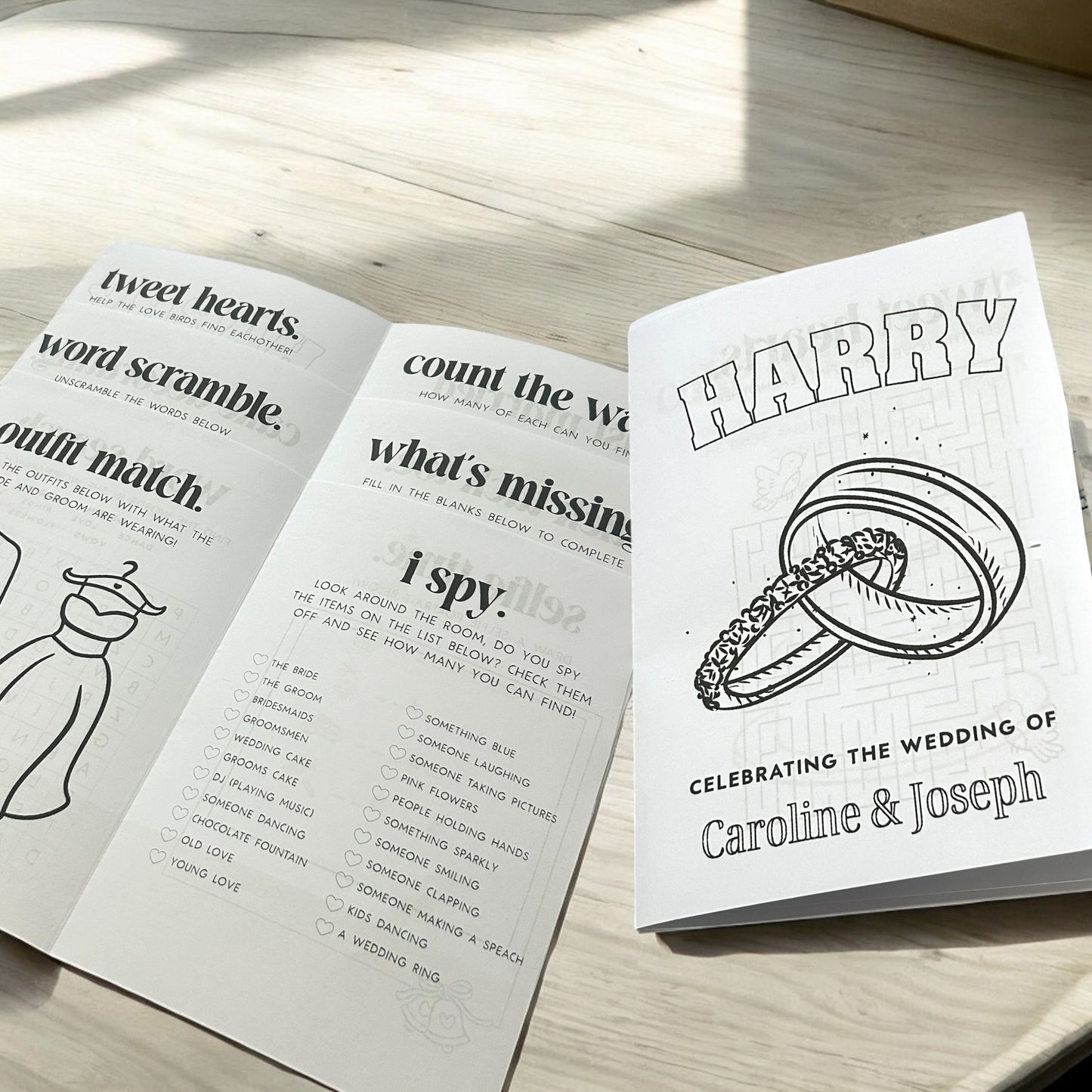 Children’s Wedding Activity Books