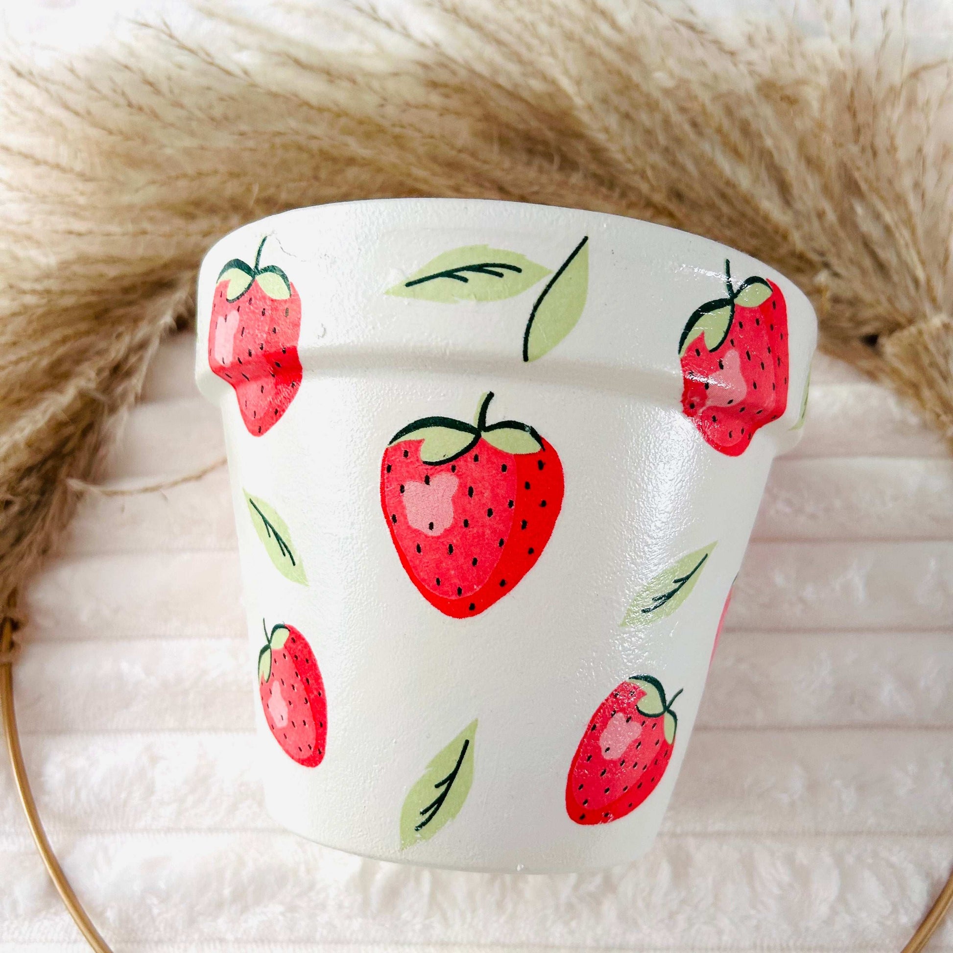 Strawberry Design Plant pot | Fruity Decor | Funky Ornament | Funky Plant Pots | Cute home Decor | indoor planter | indoor plant pots