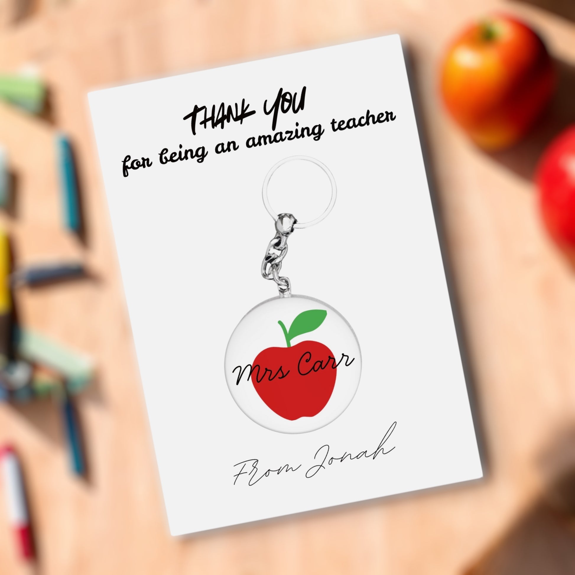 Personalised Teacher Keychain