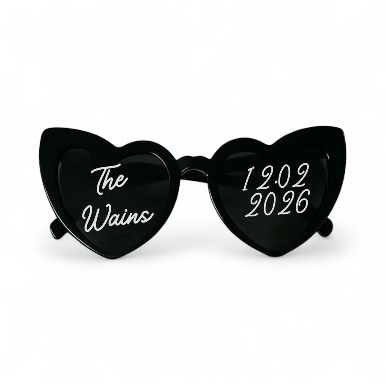 Personalised Heart Shaped Sunglasses – Custom Stickers