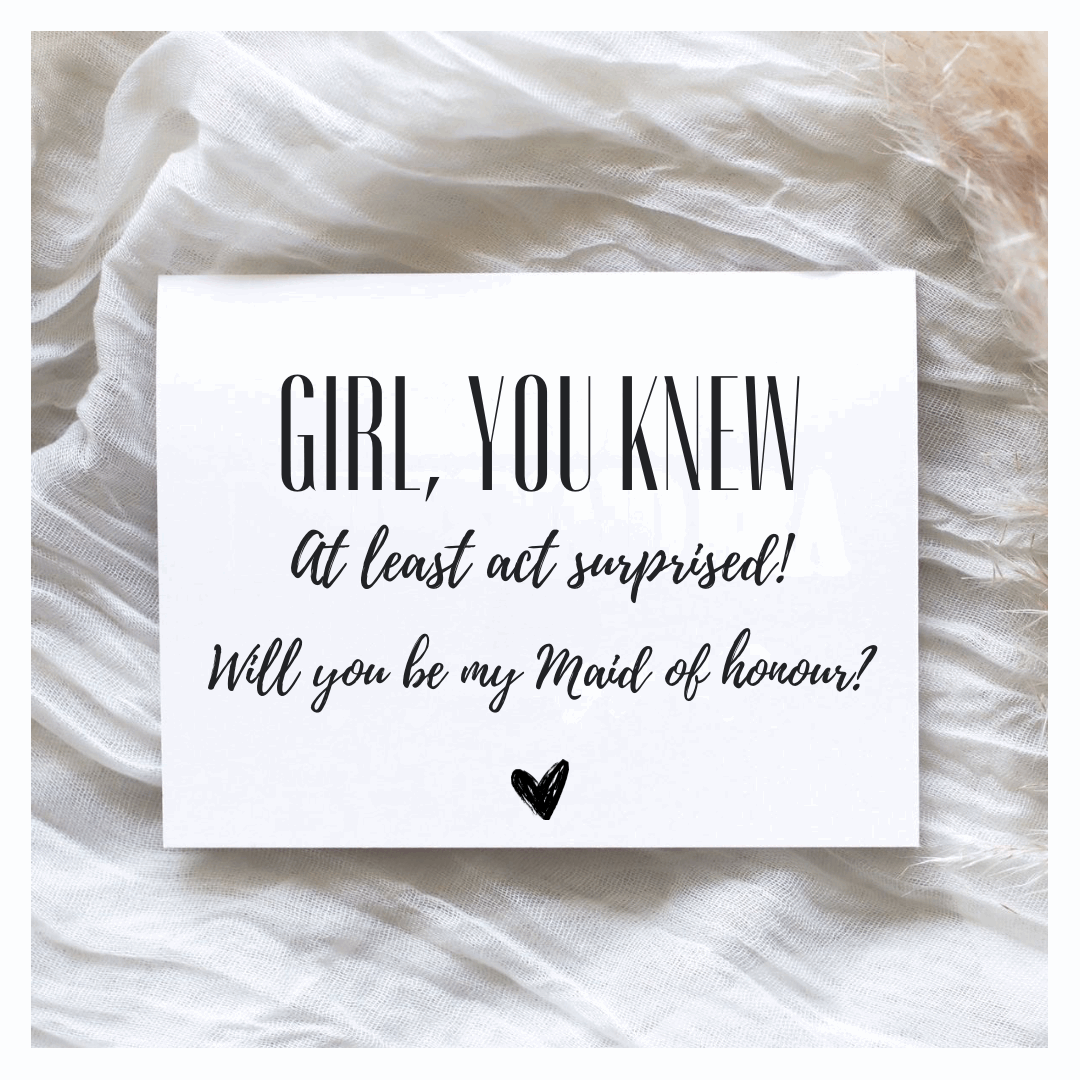 Girl, you knew Bridesmaid Proposal Post Card