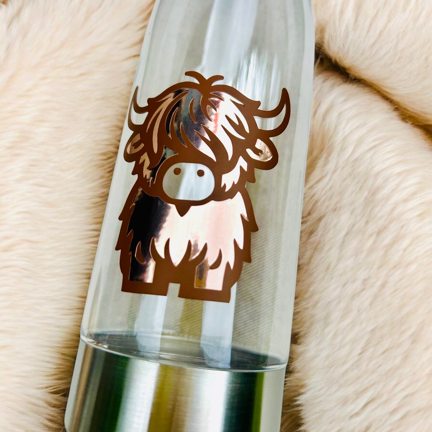 Personalised Highland Cow Bottle