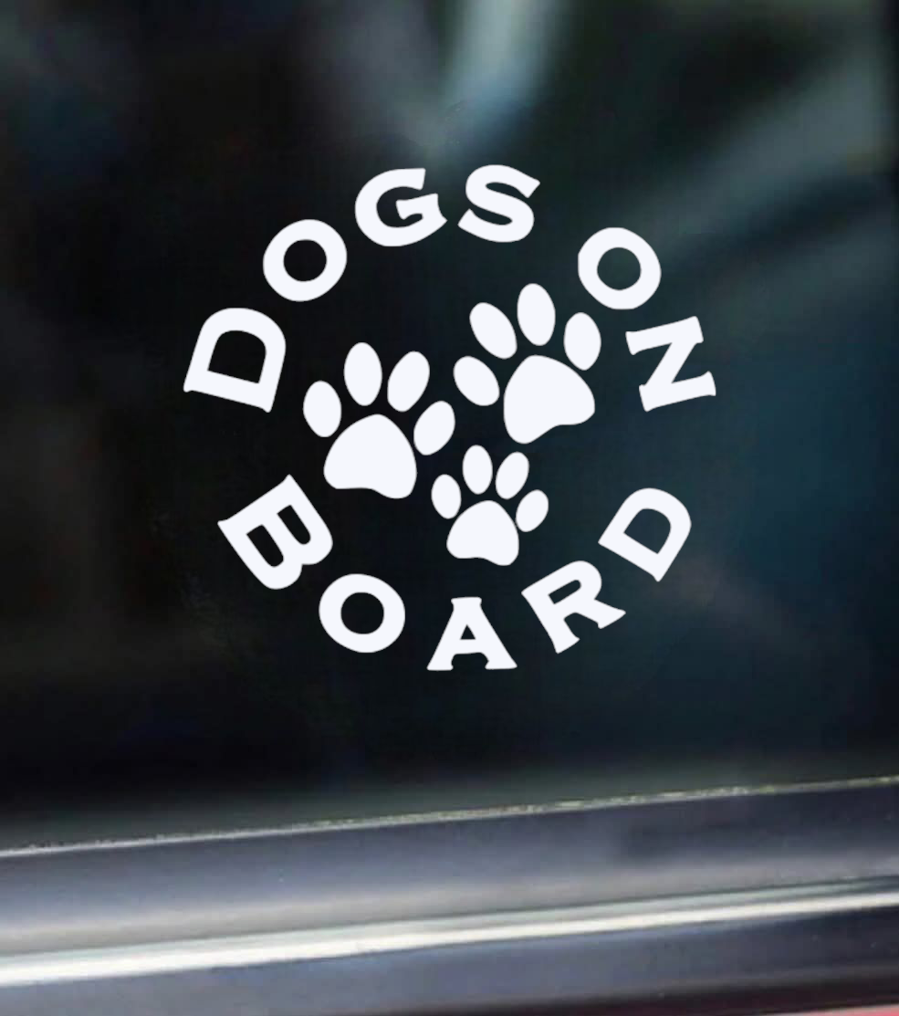 Dogs on board - Car decal