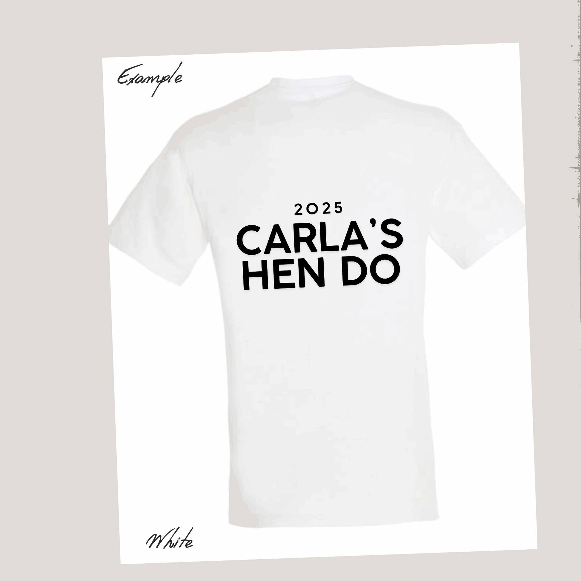 Custom Text T-Shirts - Personalized Printing, Black/White, S-2XL - Front/Back Print!