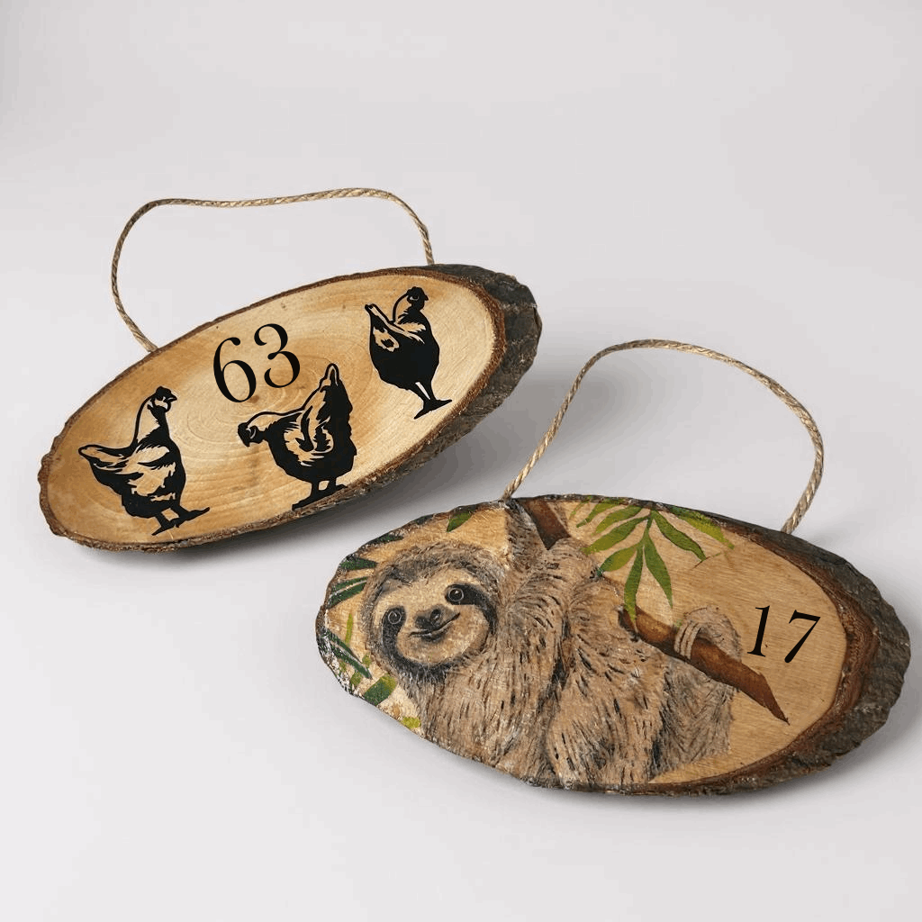 Sloth Hanging door Plaque