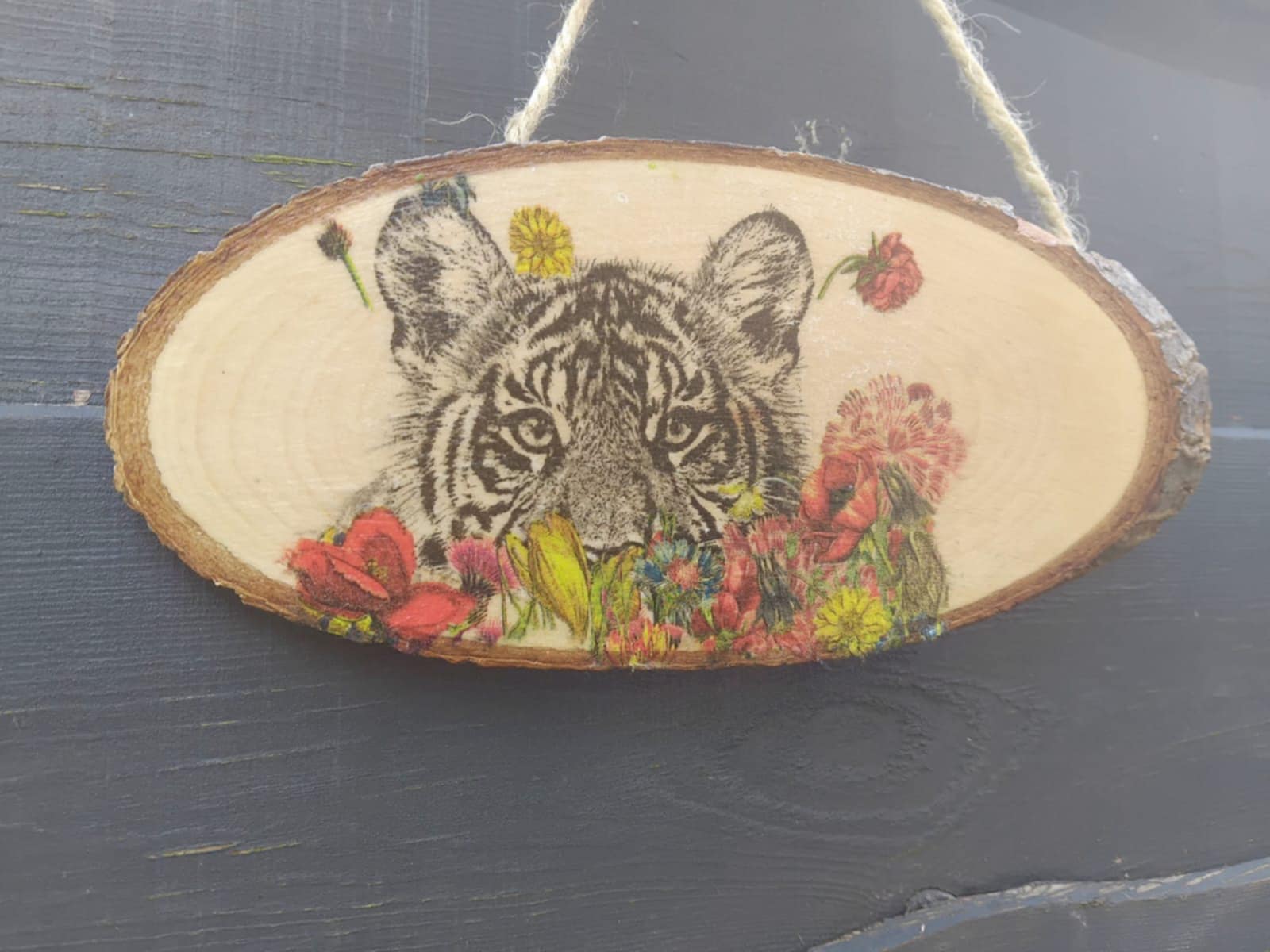 Rainforest Tiger Hanging Plaque