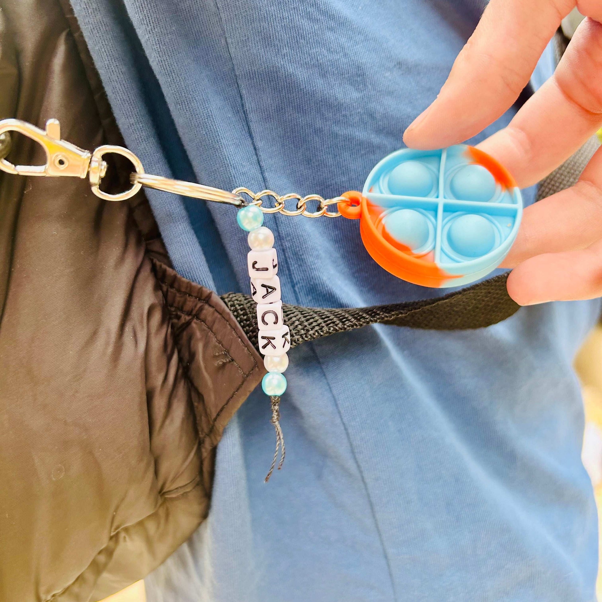Poppet Fidget Keyring - Personalised Back to School Keychain