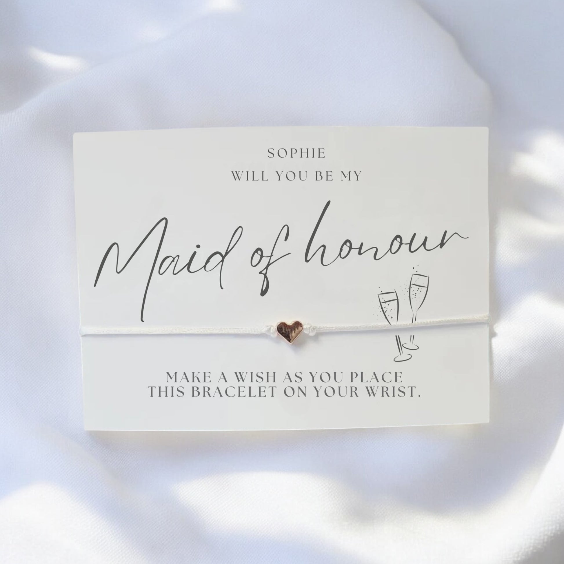 Personalised Wedding wish bracelet