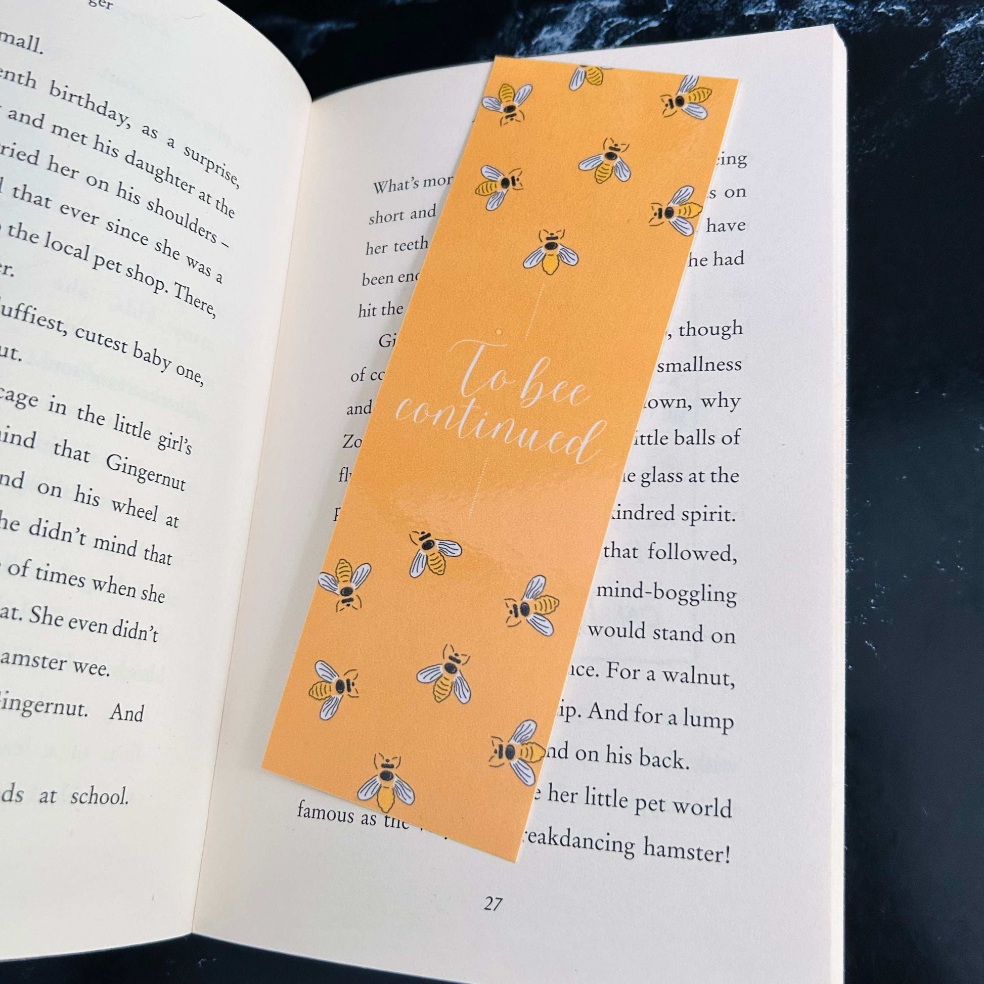Bumble bee bookmark