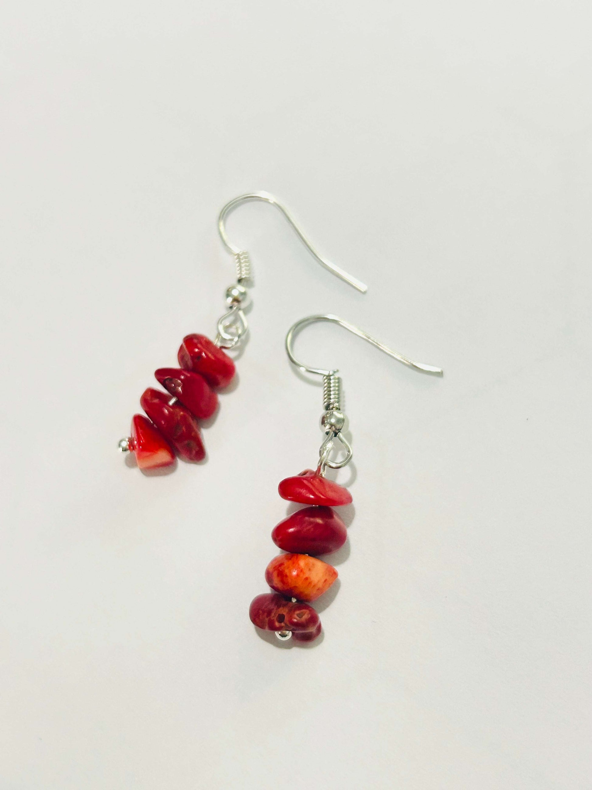 Red Coral Earrings