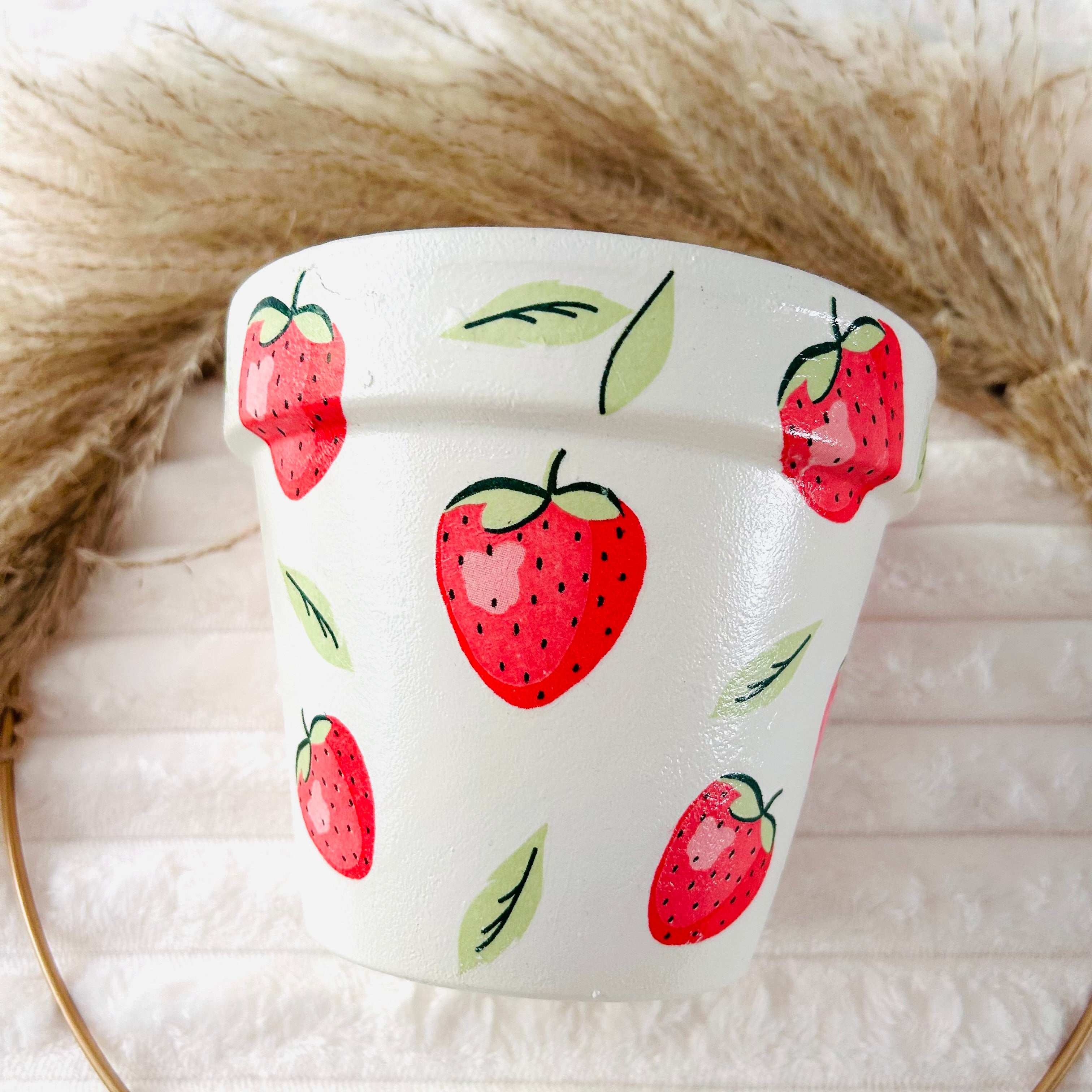Strawberry Design Plant pot | Fruity Decor | Funky Ornament | Funky Plant Pots | Cute home Decor | indoor planter | indoor plant pots