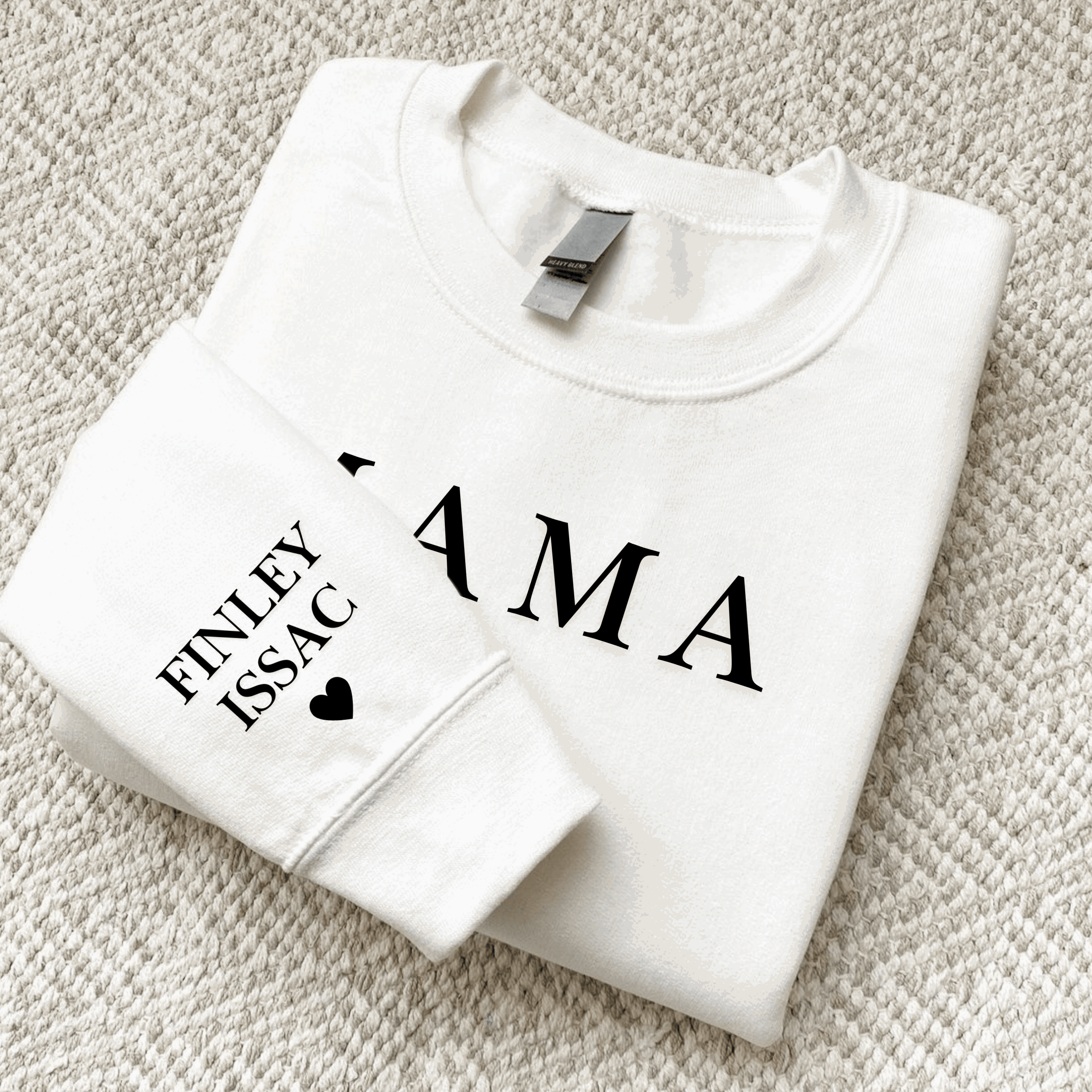 Mum Jumper– Personalized with Child Name on Sleeve, Minimalist Mummy T-shirt, Christmas Gift for Mum, Thoughtful Gift for Her