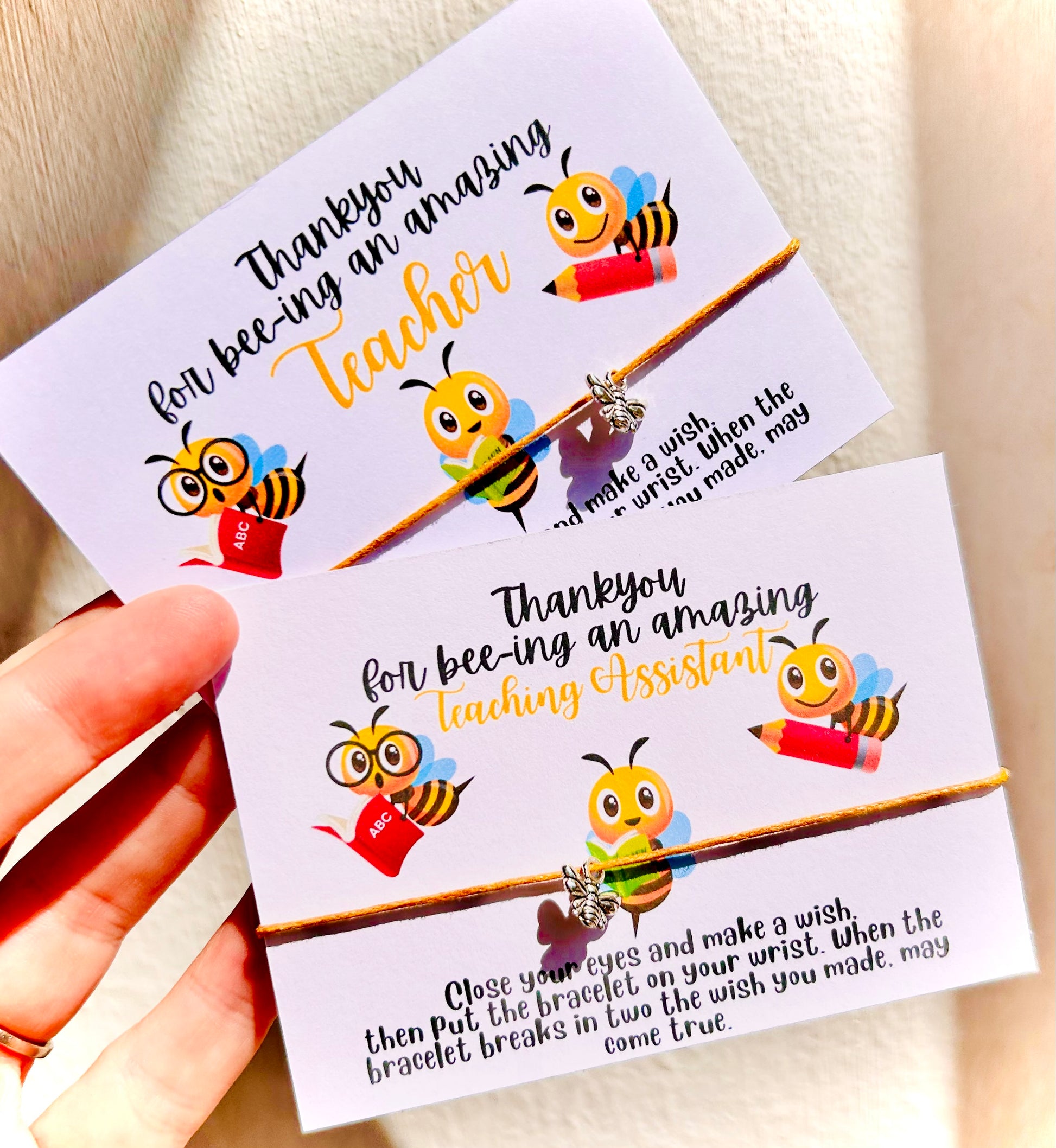 Teacher Wish Bracelet Gift  Sentimental