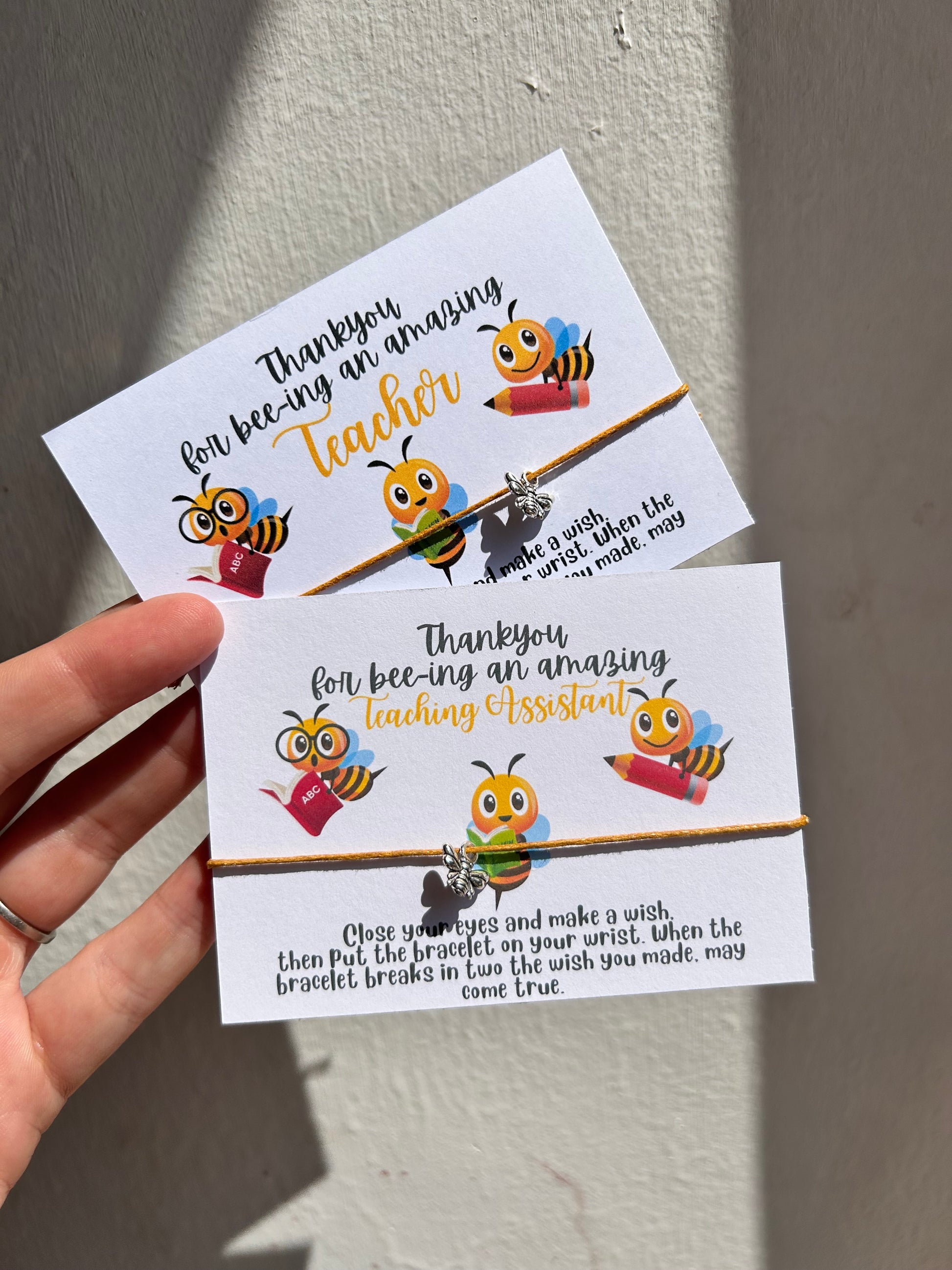 Teacher Wish Bracelet Gift  Sentimental