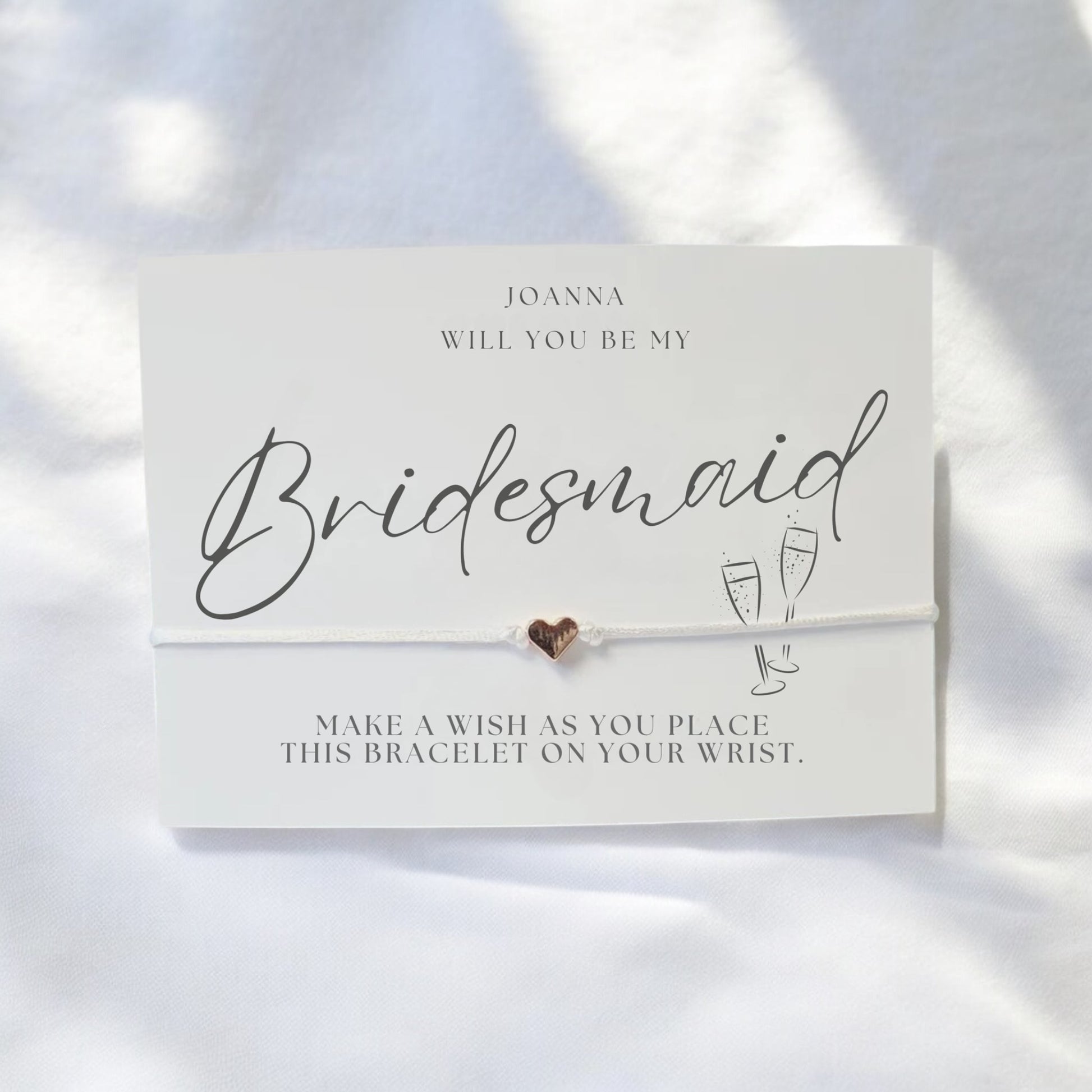 Personalised Wedding wish bracelet