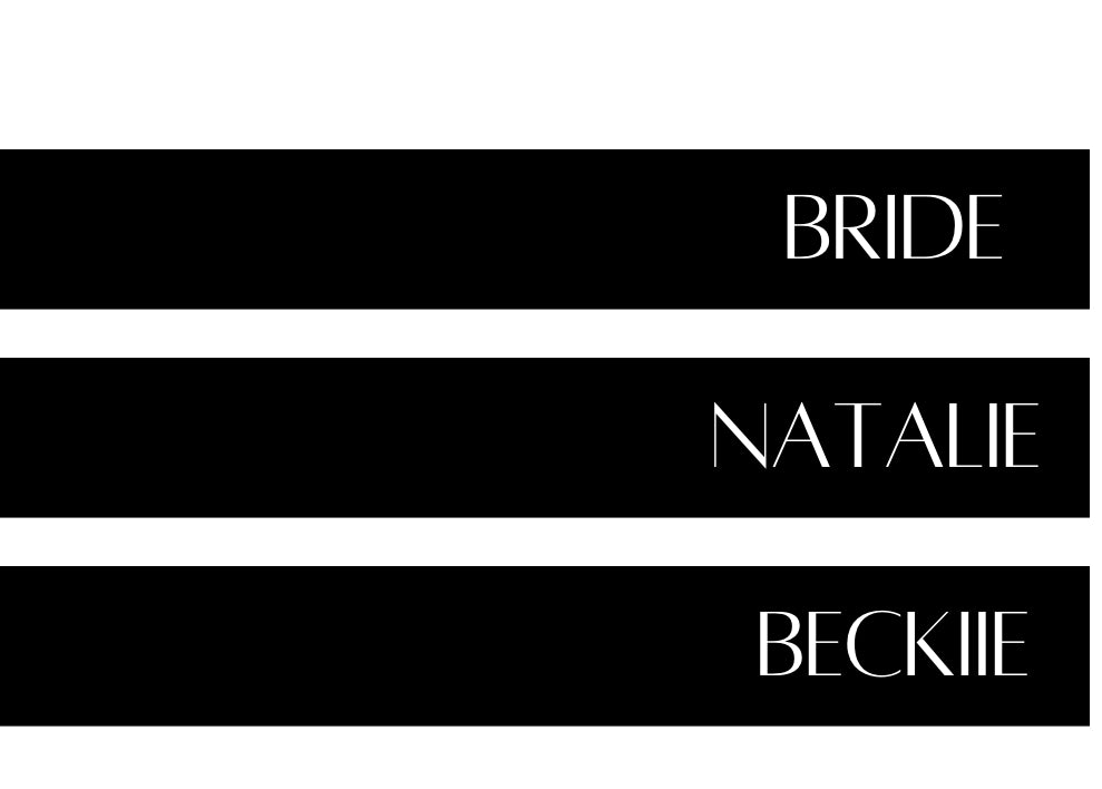 Personalised Ribbons Place Names Glass Ribbons Wedding