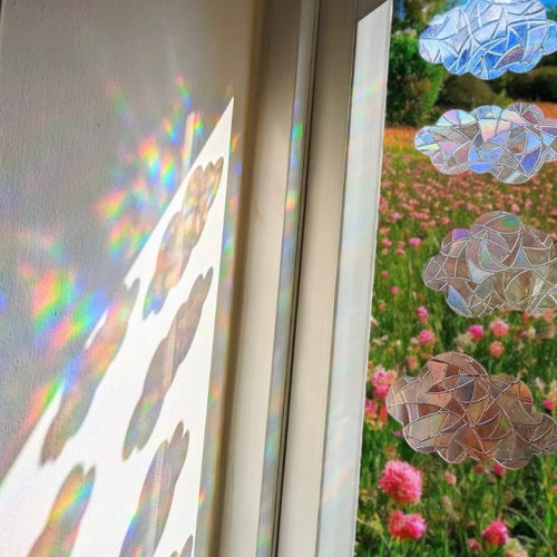8pc Cloud Suncatcher Sticker Rainbow Maker