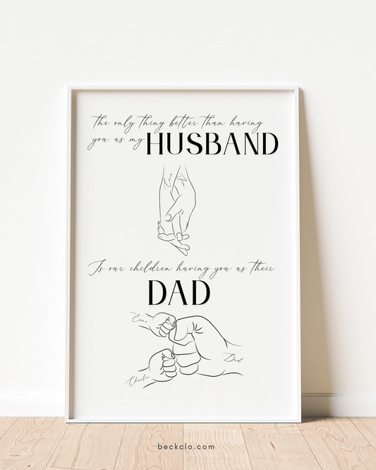 Personalized Father’s Day Print – Husband to Dad