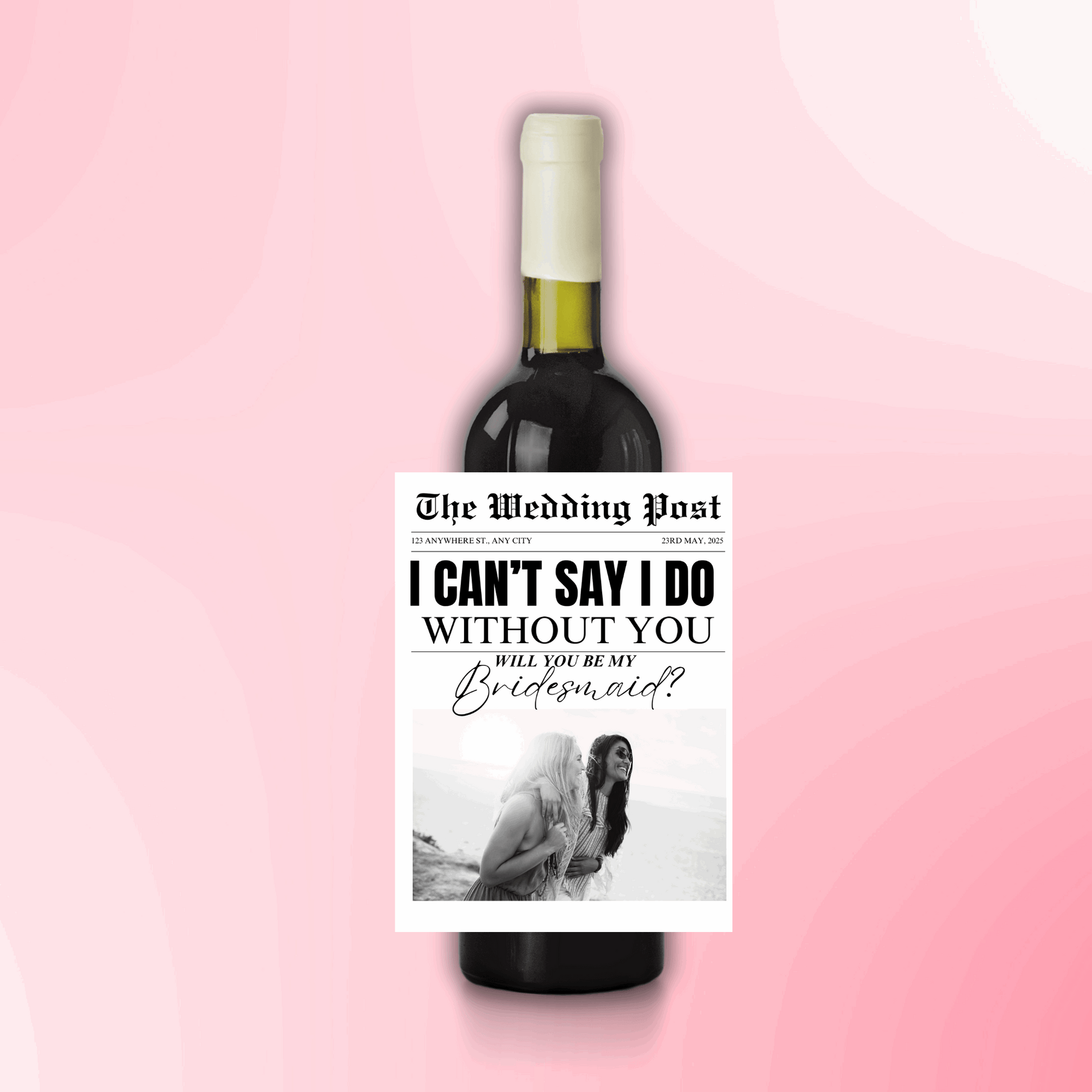 Bridesmaid Proposal Bottle Sticker