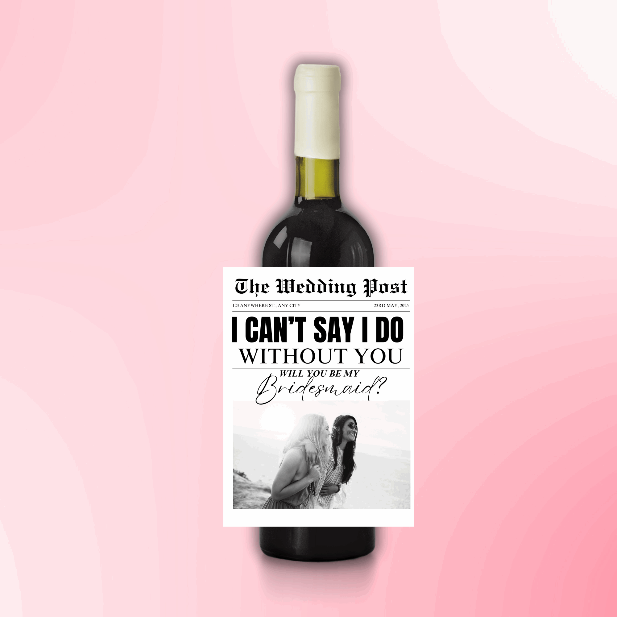 Bridesmaid Proposal Bottle Sticker