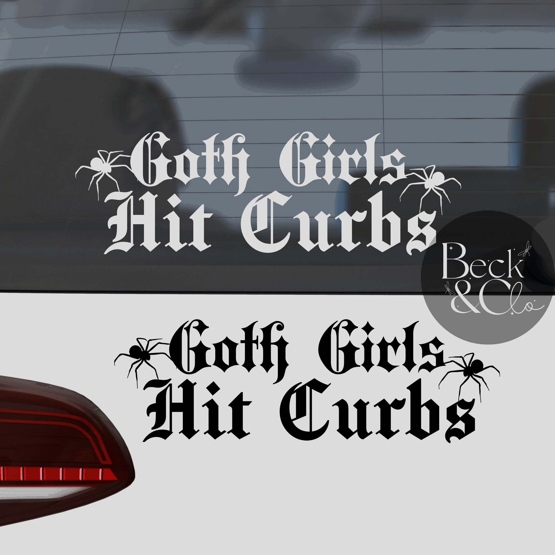 Goth Girls Hit Curbs - Car Sticker
