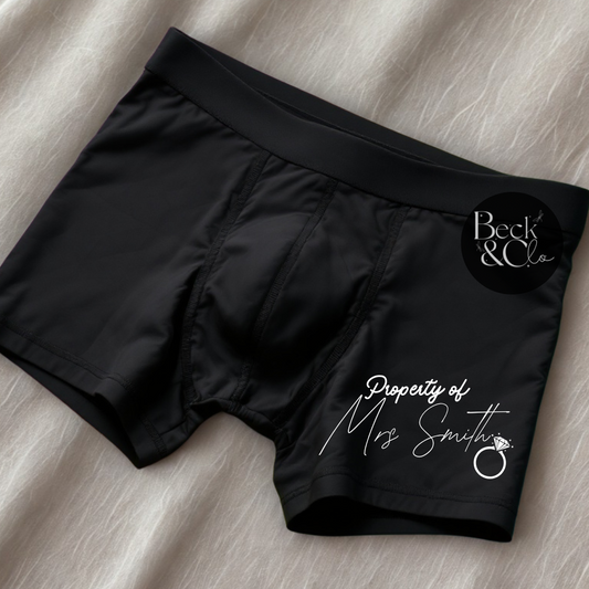Property of Bride Boxer Shorts For Groom/Bride