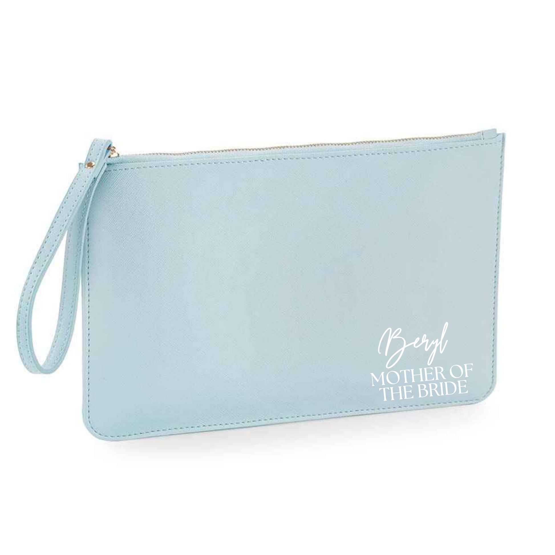 Personalised Bride Pouch Wristlet – Custom Role & Name – Multiple Colours