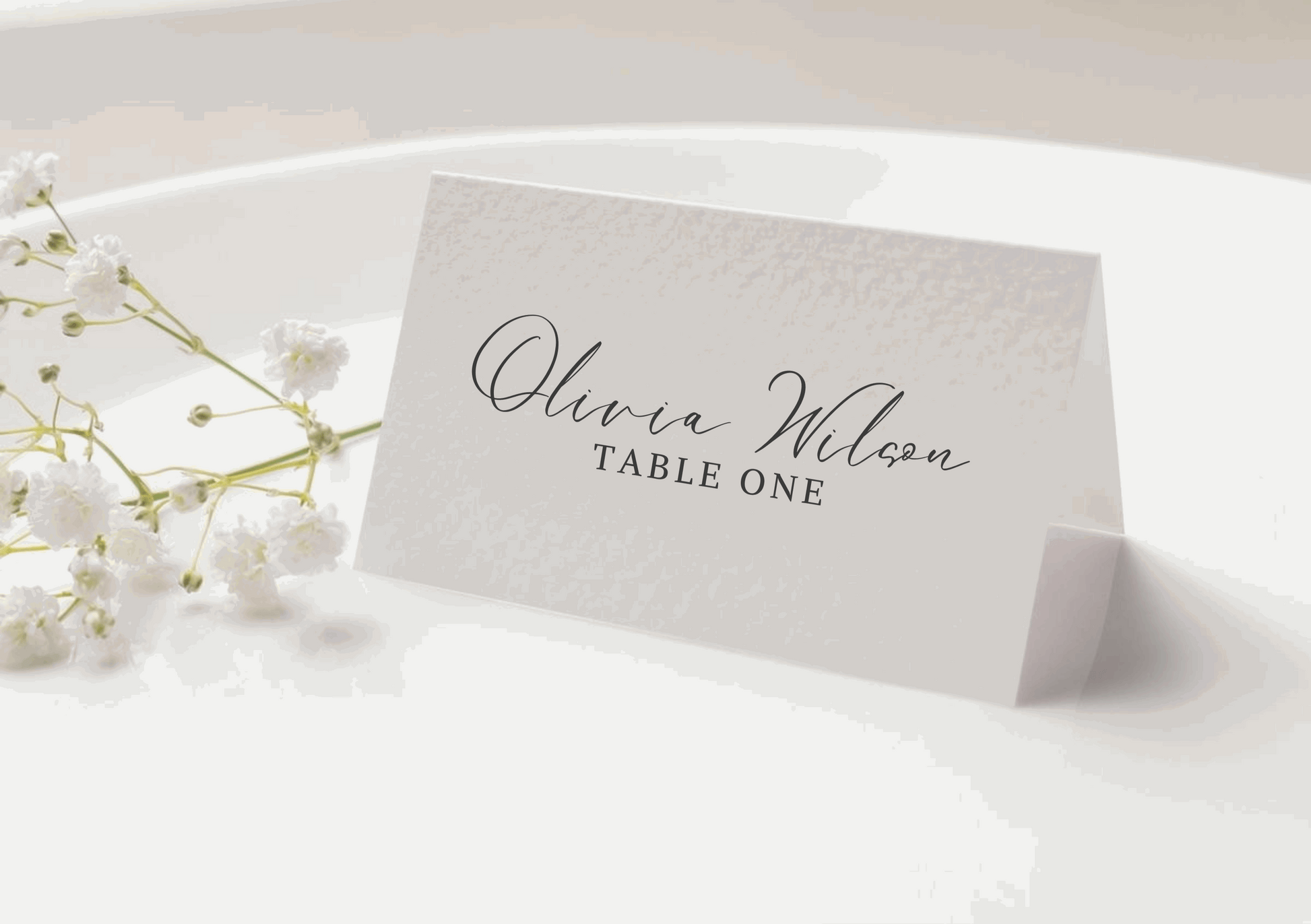Name placement card TEMPLATE