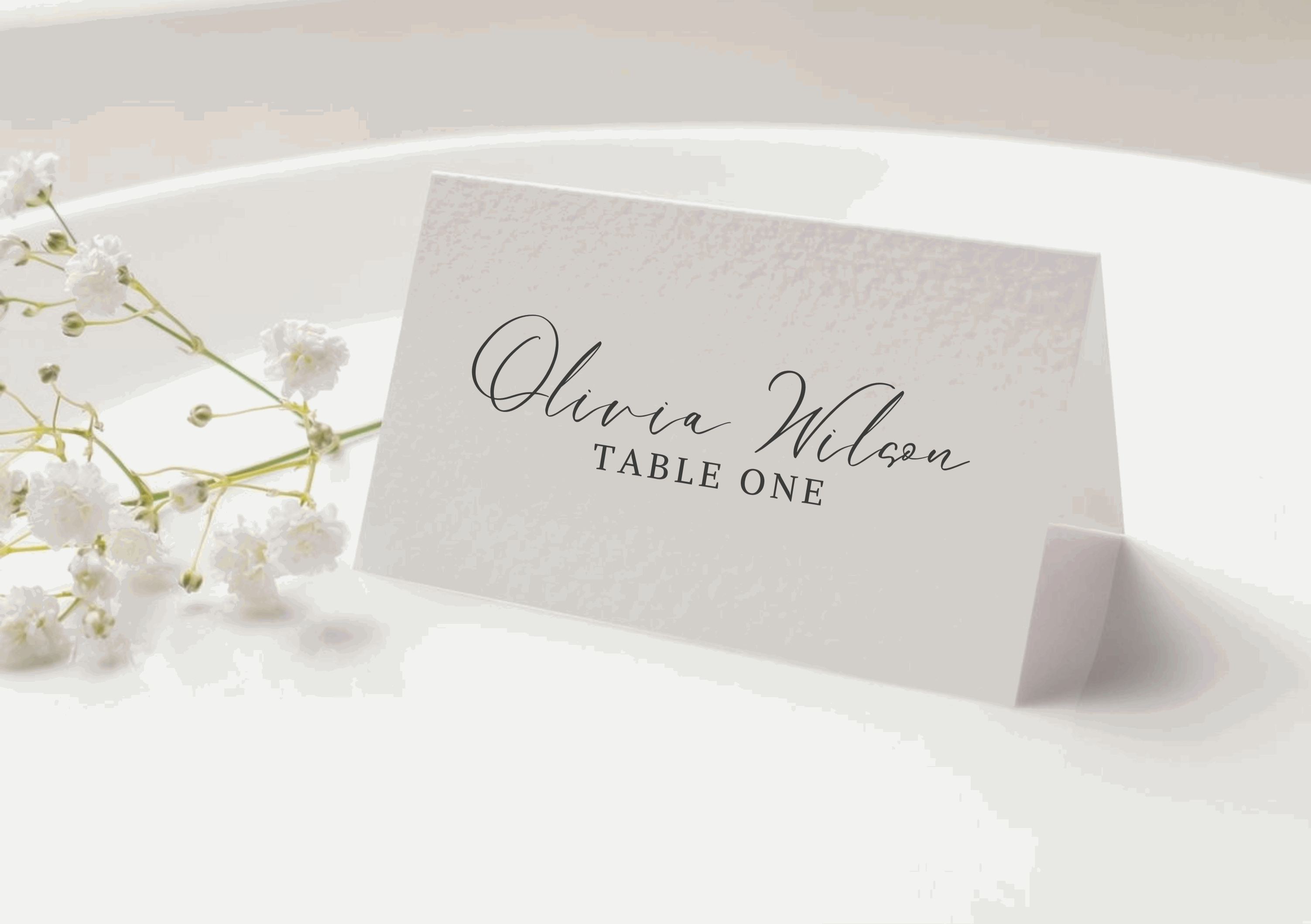 Name placement card TEMPLATE