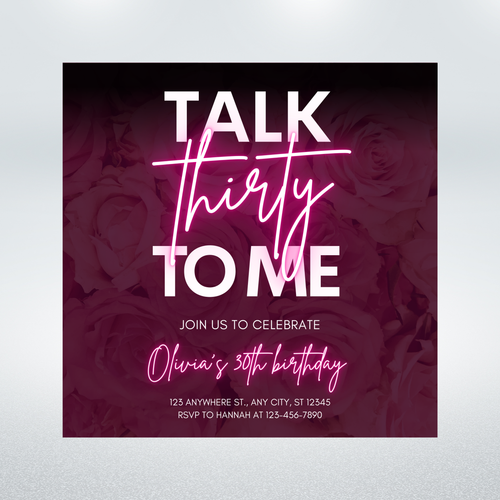 30th birthday talk thirty invitation