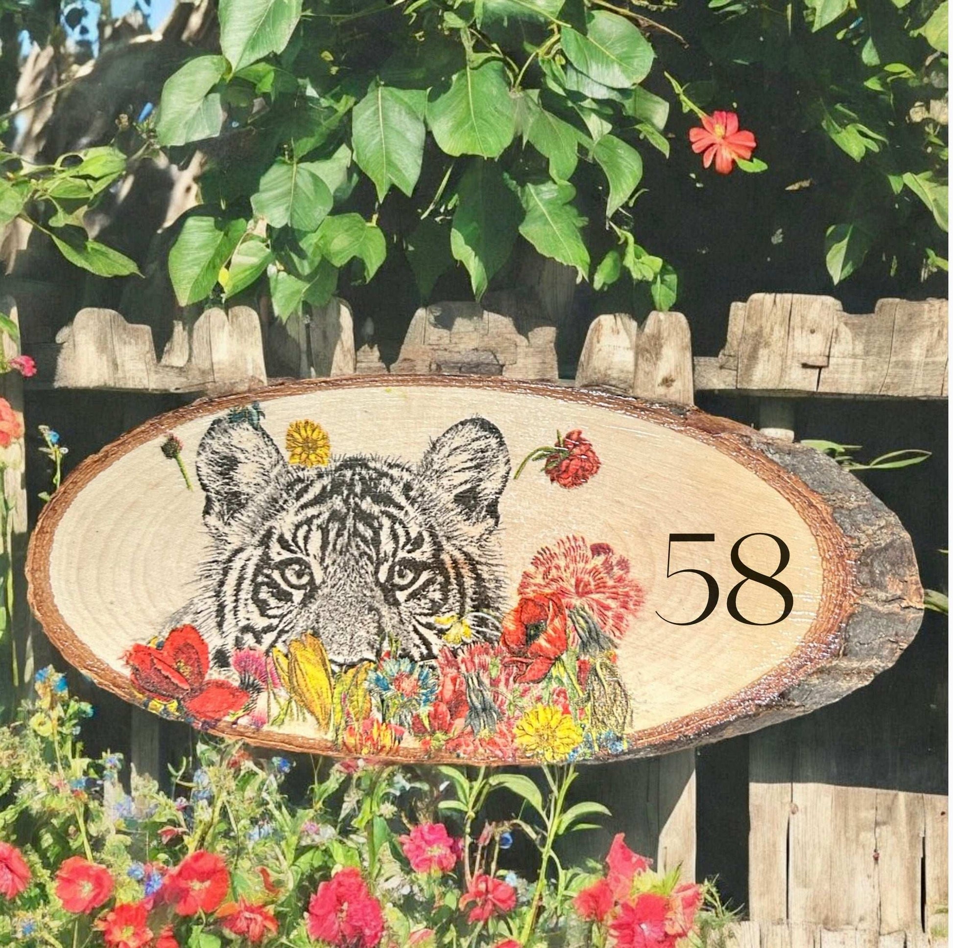 Rainforest Tiger Hanging Plaque