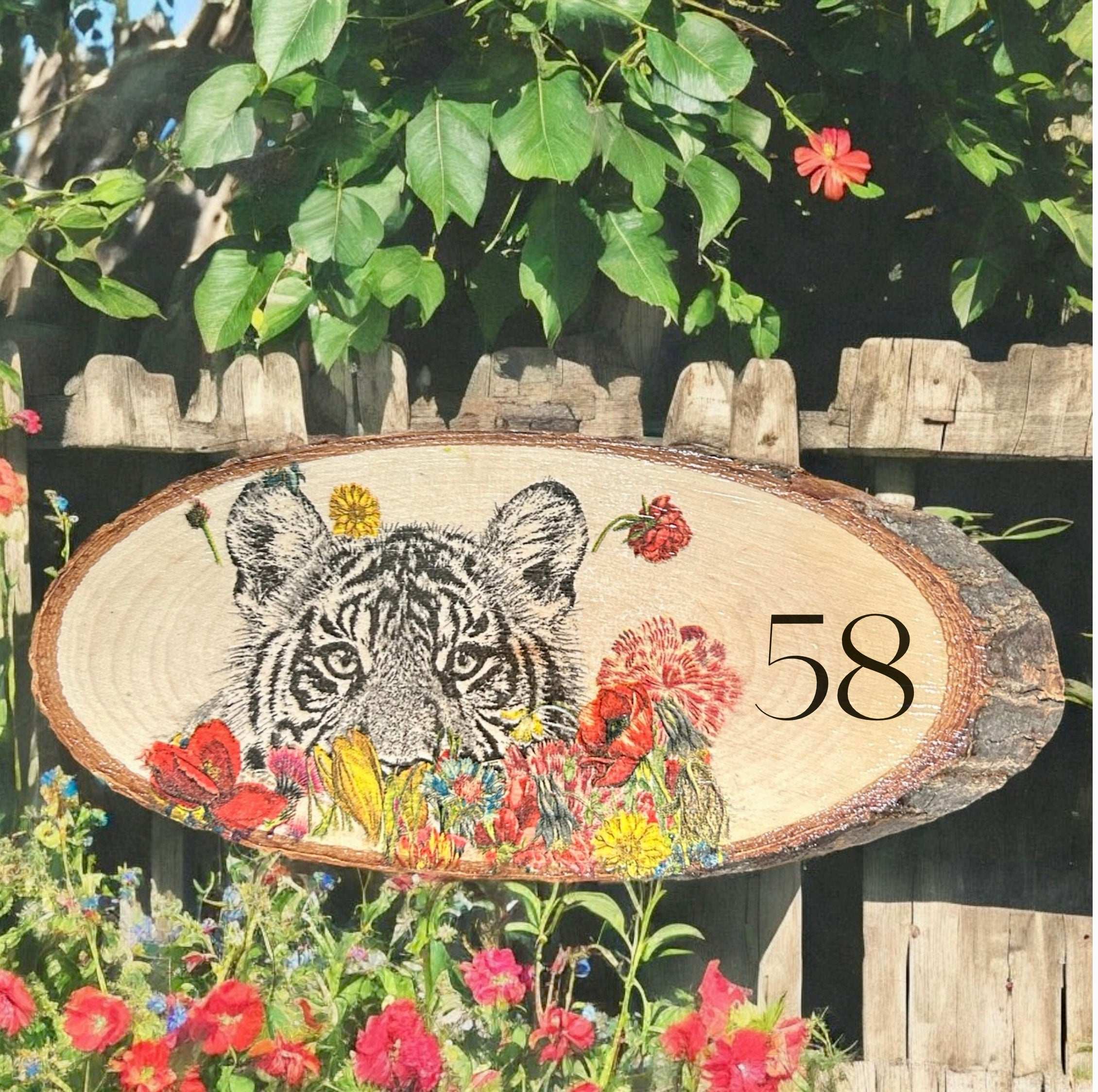 Rainforest Tiger Hanging Plaque