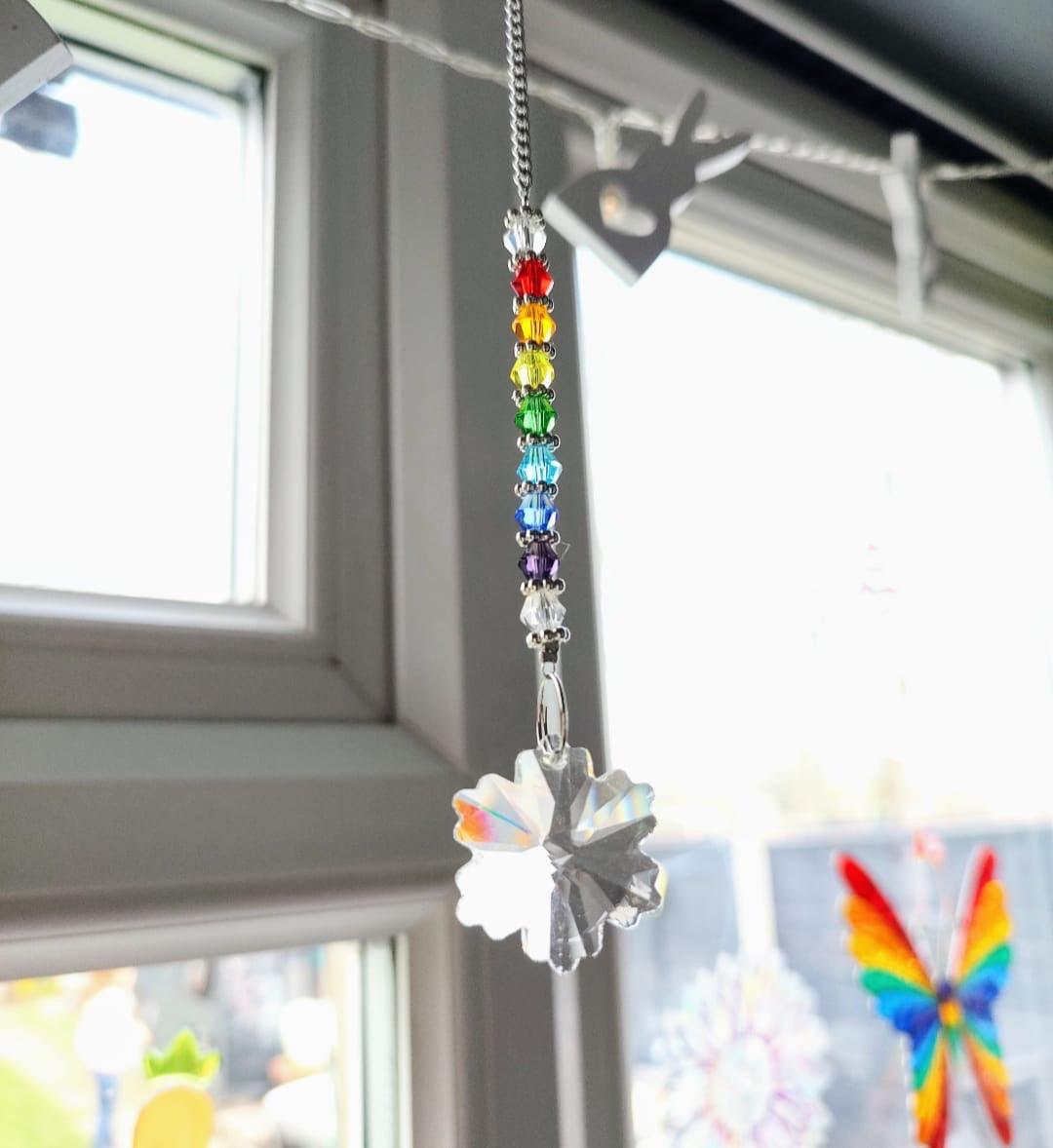 Crystal Suncatcher, Sun-Catching Prisms With Colorful Rainbow Maker And Hanger For Home, Meditation