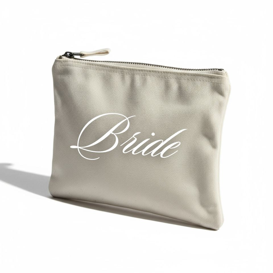 Bride Canvas Makeup Bag – Wedding Morning Essentials & Discreet Day Storage