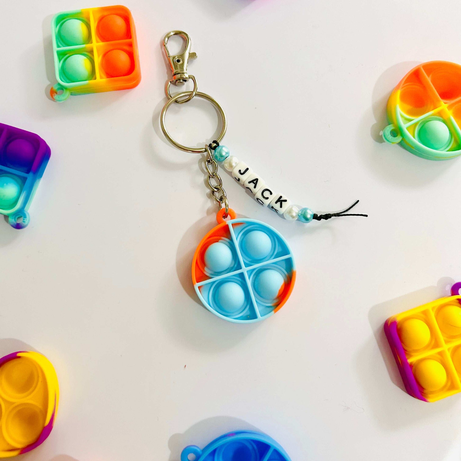 Poppet Fidget Keyring - Personalised Back to School Keychain