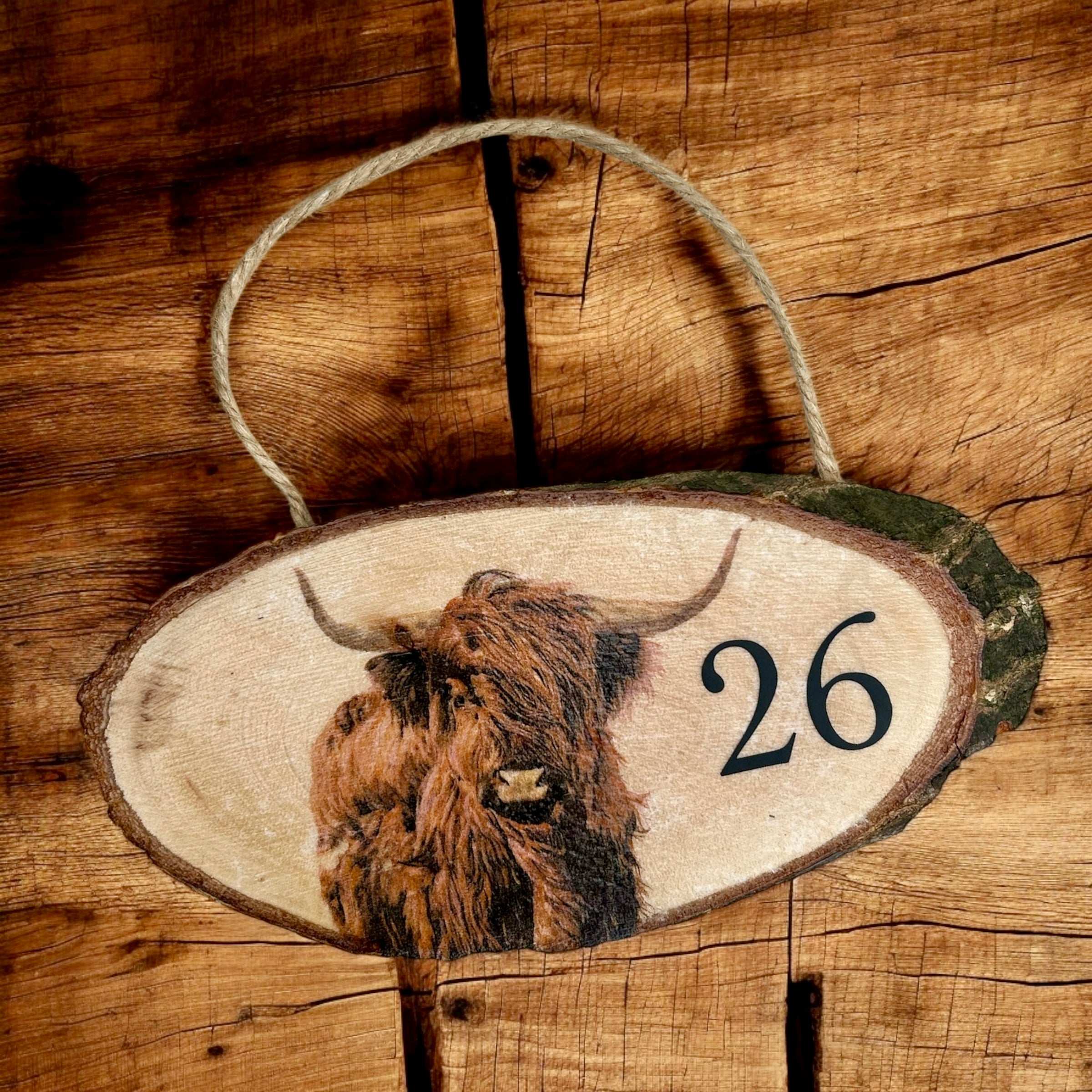 Highland Cow Hanging Plaque