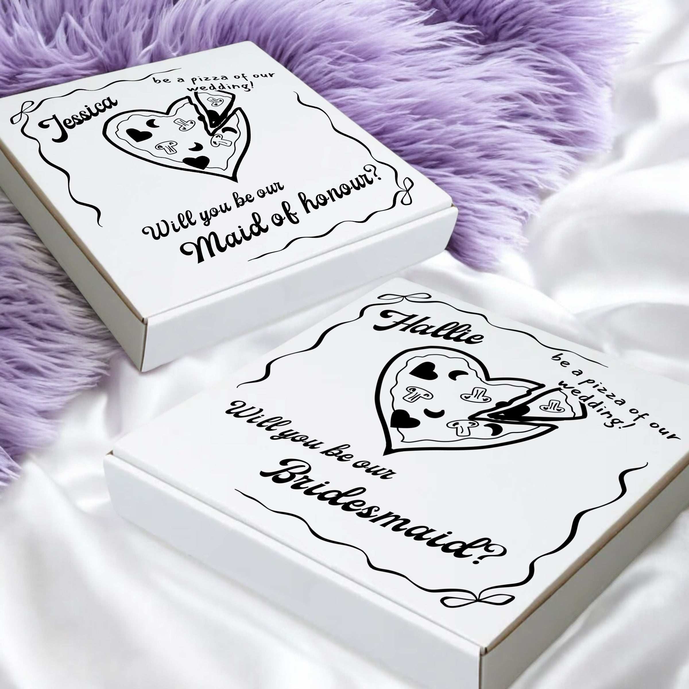 Wedding Proposal Pizza Box