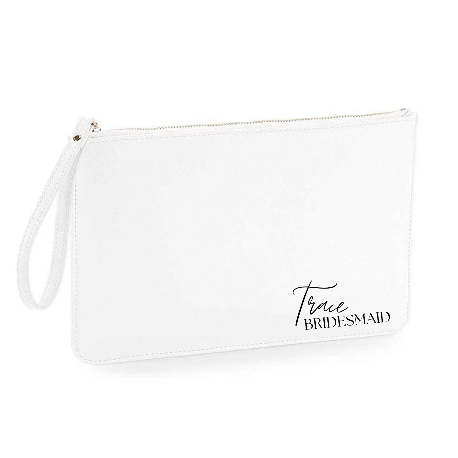 Personalised Bride Pouch Wristlet – Custom Role & Name – Multiple Colours