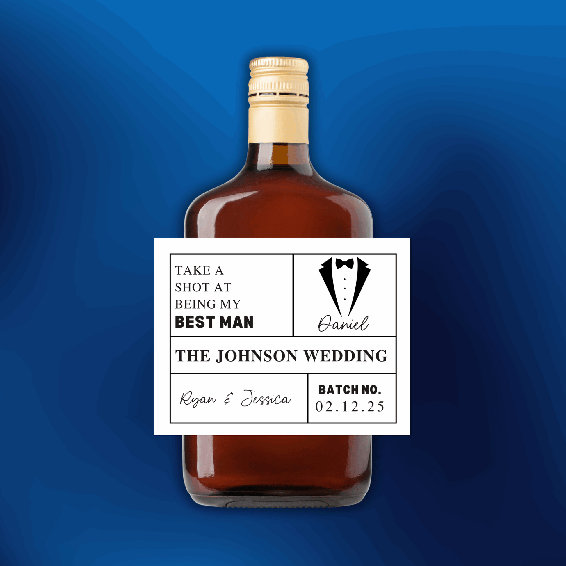 Groomsman Bottle Sticker