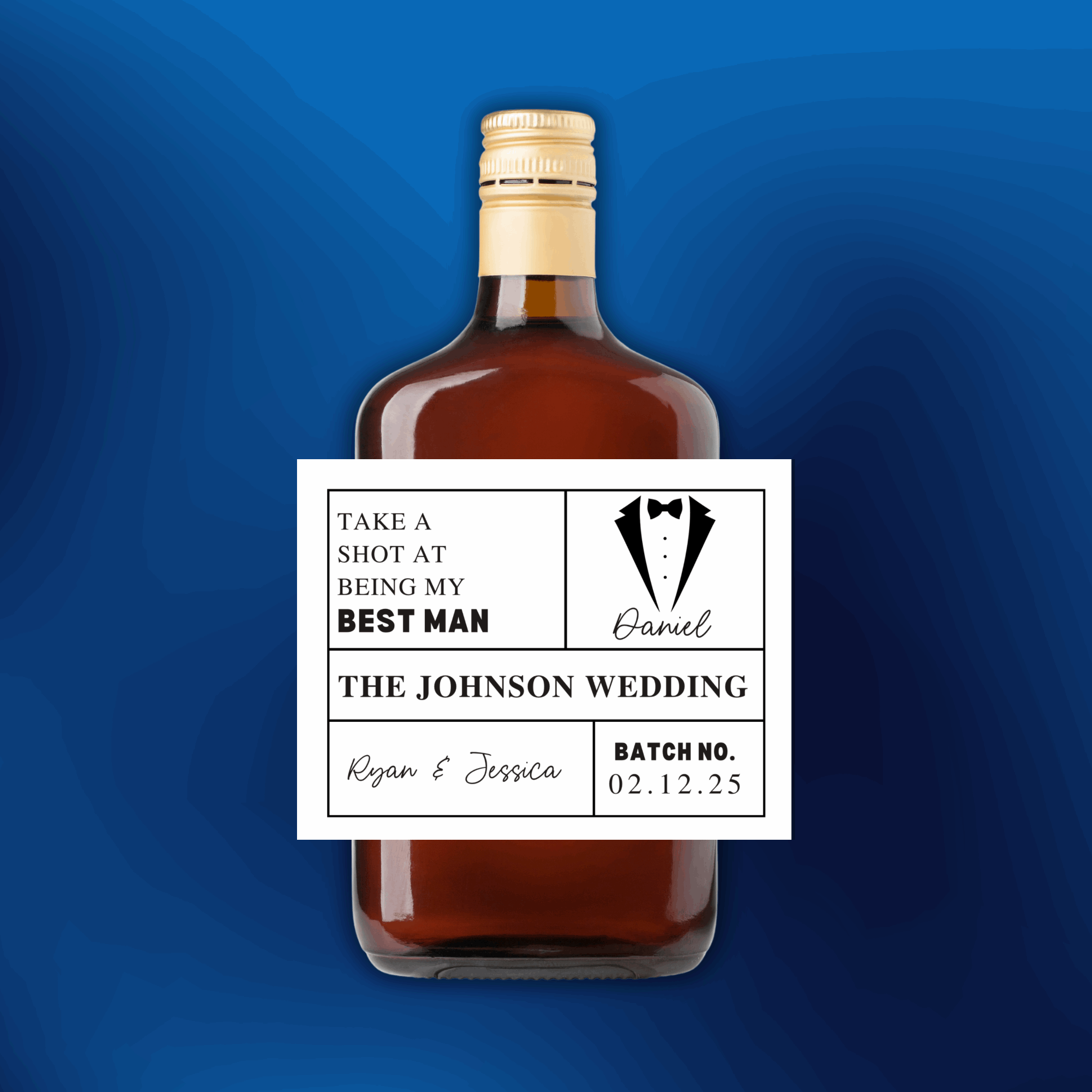 Groomsman Bottle Sticker