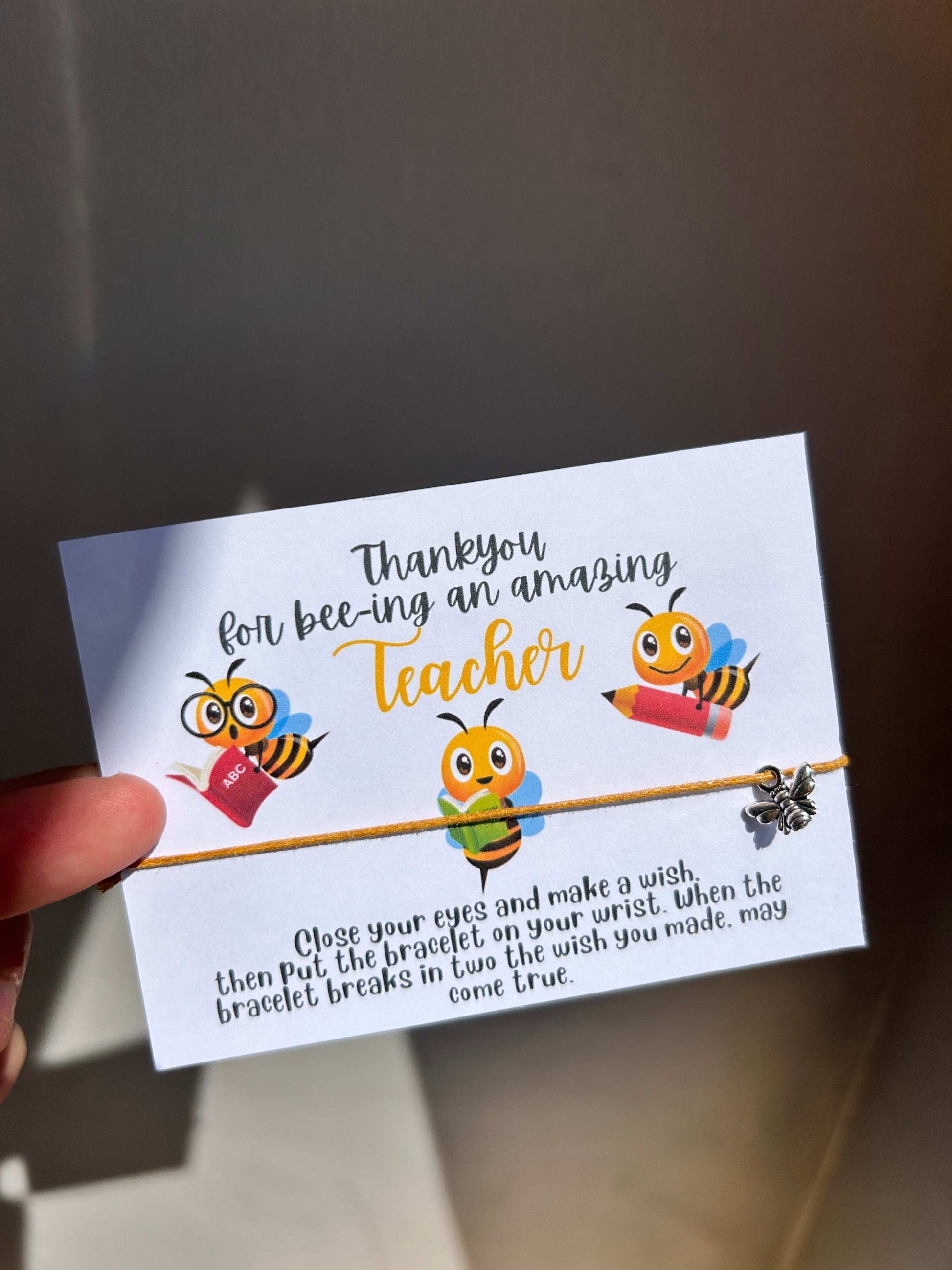 Teacher Wish Bracelet Gift  Sentimental