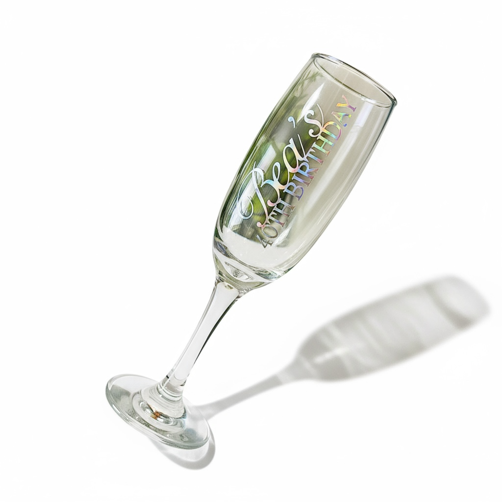 Personalised Wedding Champagne Flutes and Decals