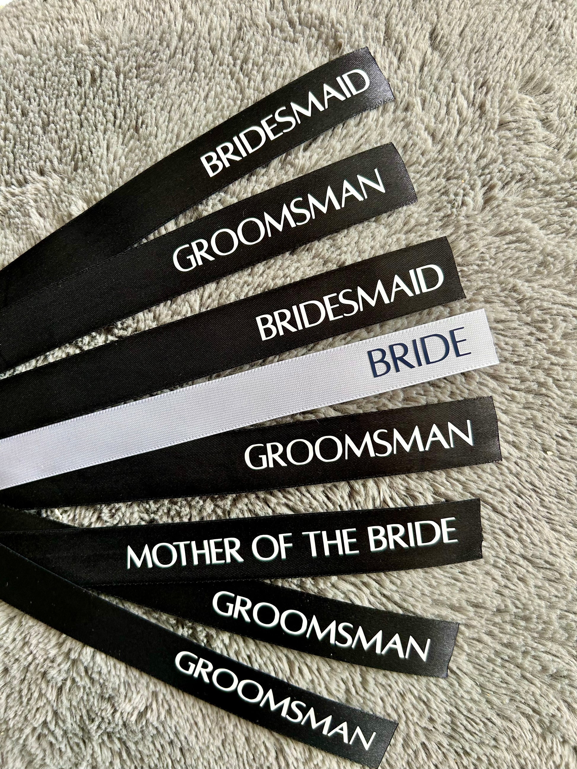 Personalised Ribbons Place Names Glass Ribbons Wedding