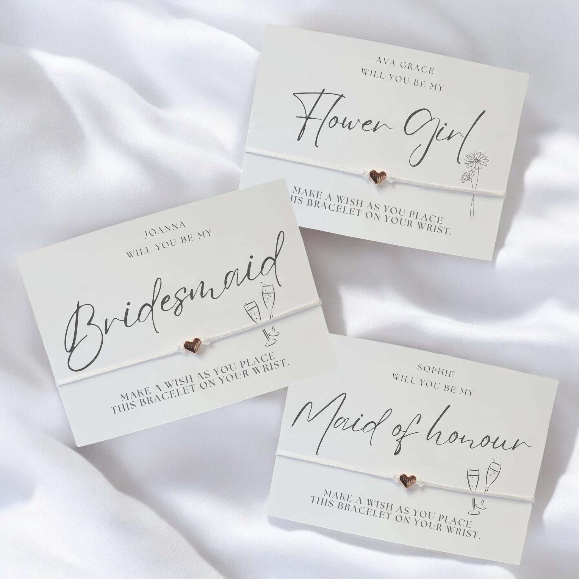 Personalised Wedding wish bracelet