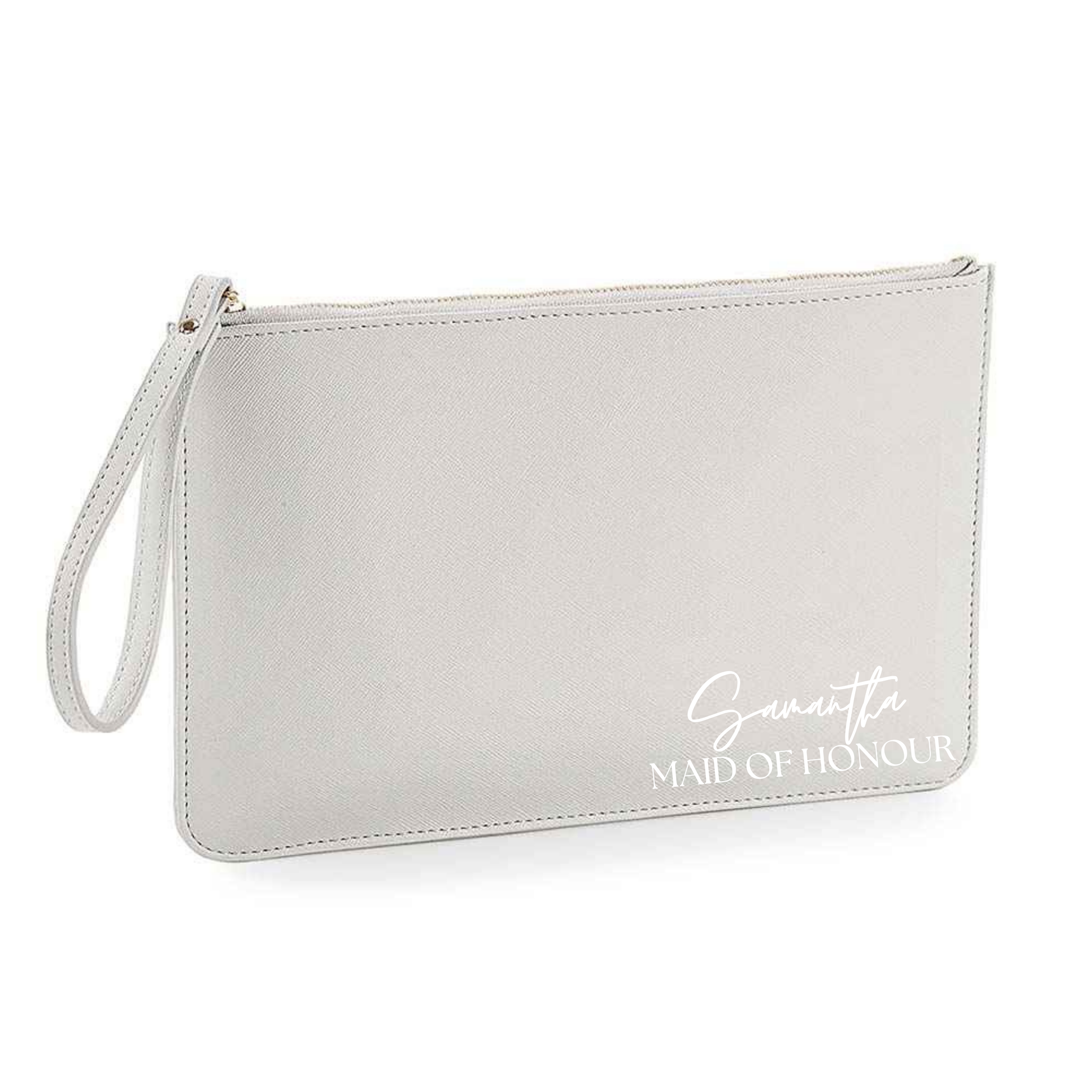 Personalised Bride Pouch Wristlet – Custom Role & Name – Multiple Colours