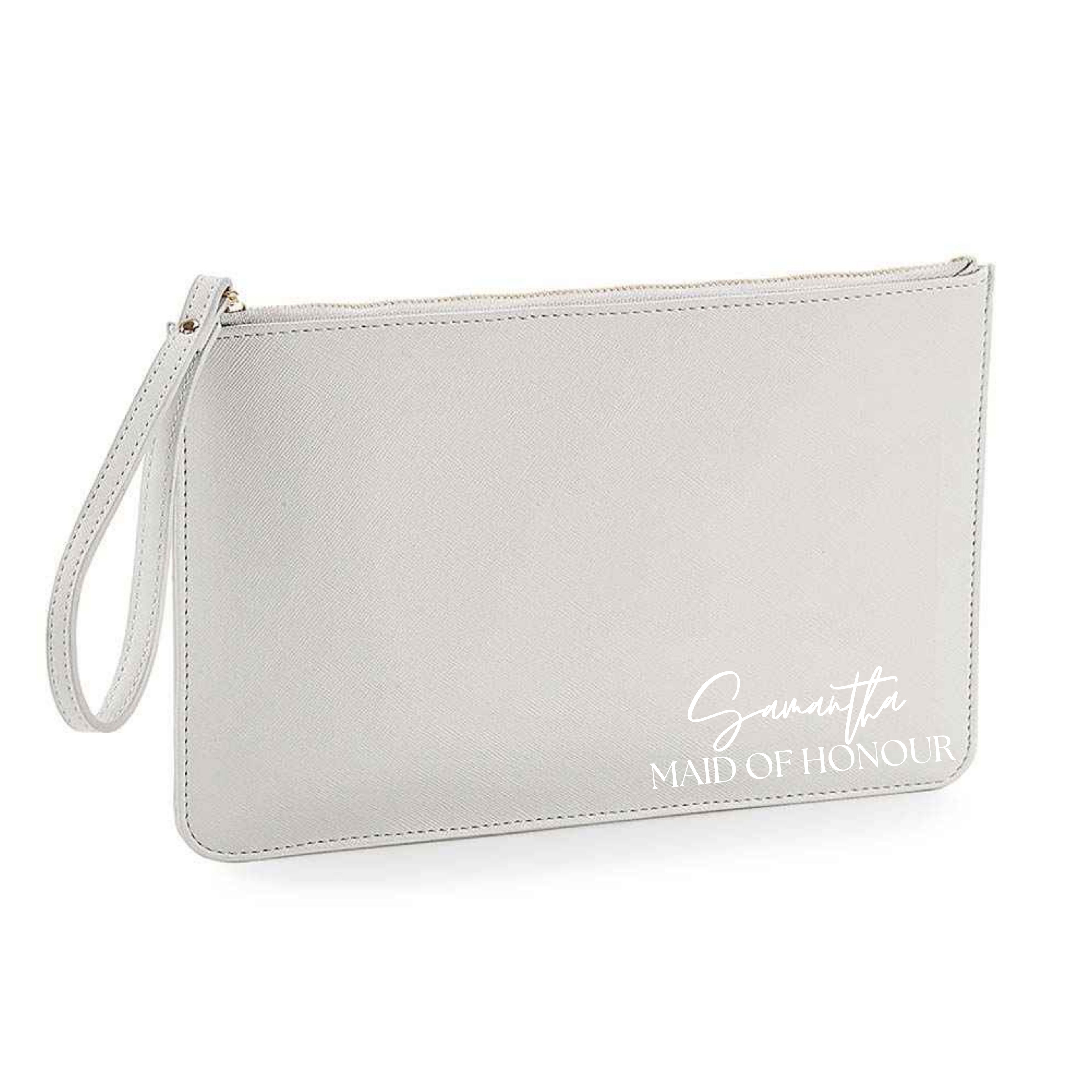Personalised Bride Pouch Wristlet – Custom Role & Name – Multiple Colours