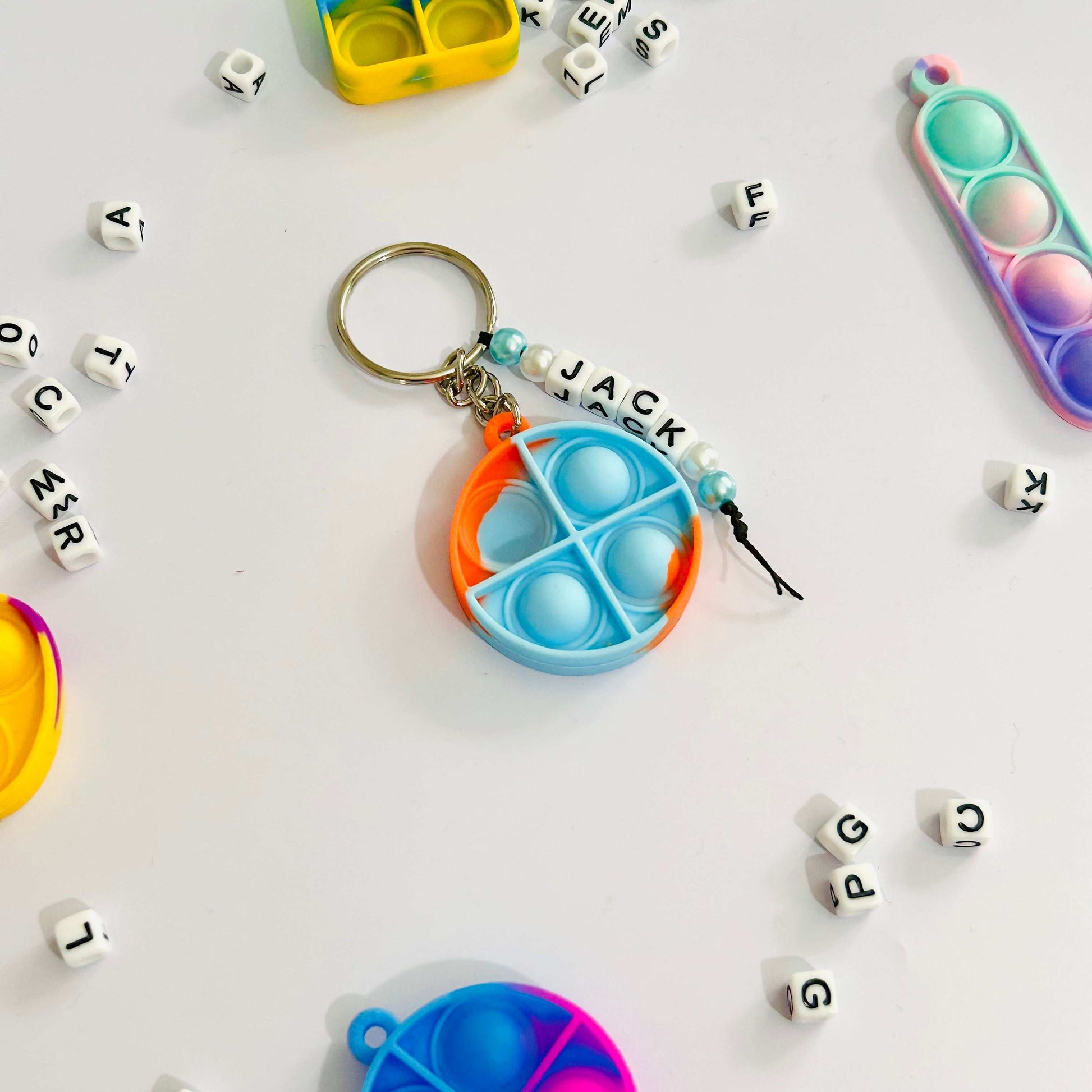 Poppet Fidget Keyring - Personalised Back to School Keychain