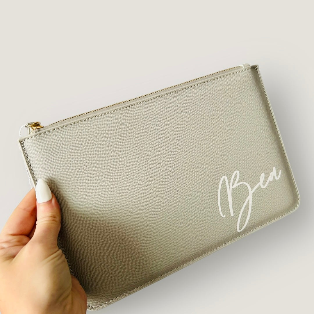 Personalised Bride Pouch Wristlet – Custom Role & Name – Multiple Colours
