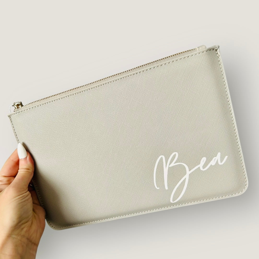 Personalised Bride Pouch Wristlet – Custom Role & Name – Multiple Colours