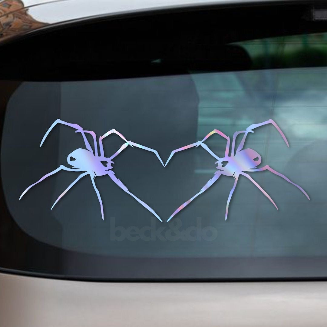 Spider Heart Halloween Vinyl Decal